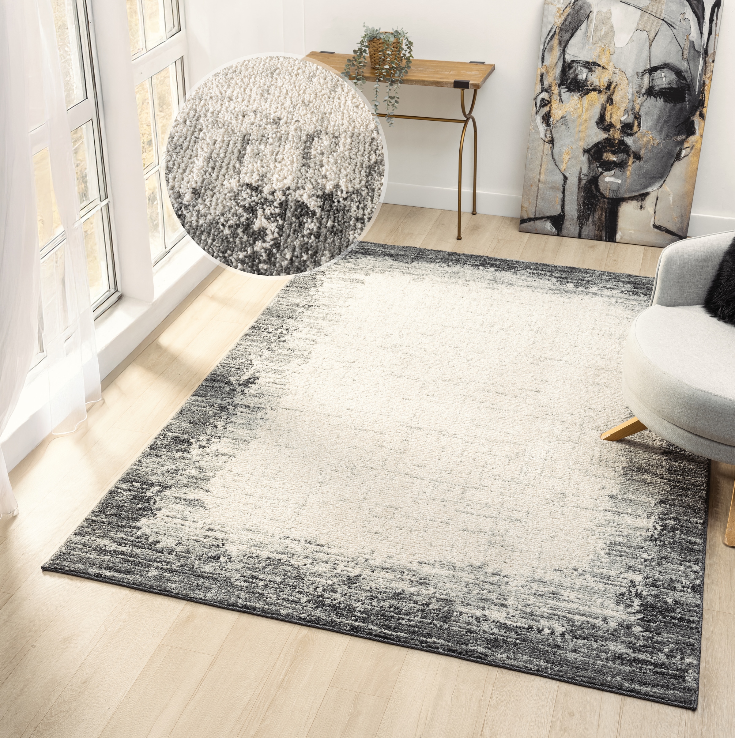 OTTO home Teppich »Leksa«, rechteckig, 15 mm Höhe, im Vintage-Look, Wohnzim günstig online kaufen