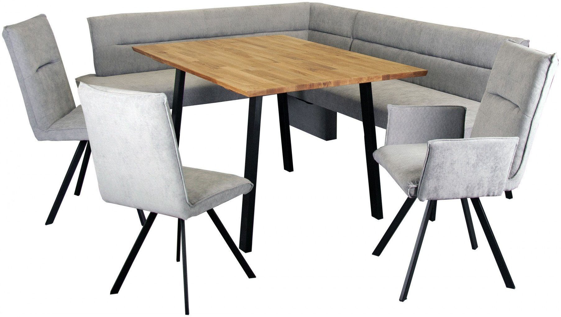 Home affaire 4-Fußstuhl »Sava«, (Set), 2 St., Chenille, Metallgestell