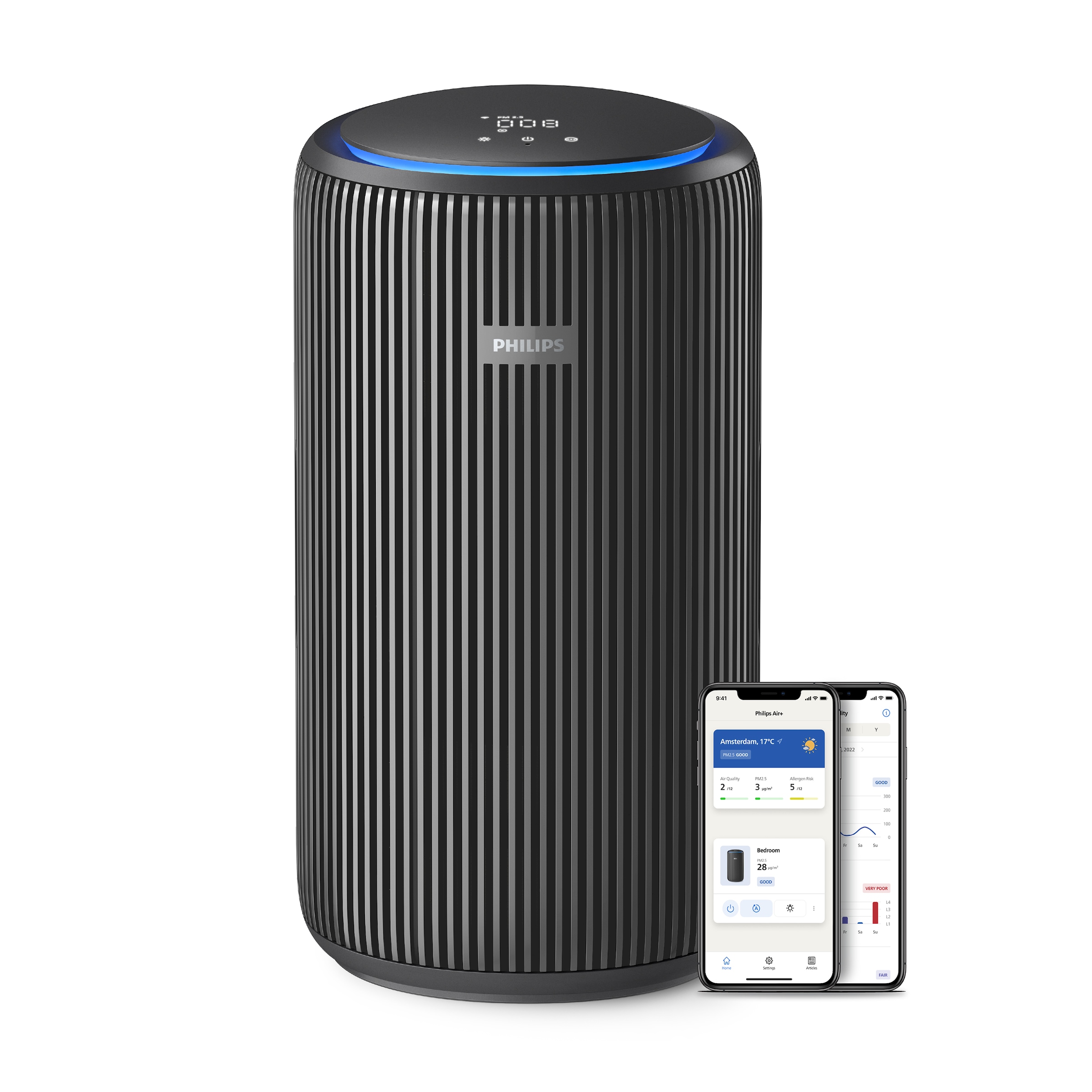 PHILIPS Luftreiniger »AC3221/13 PureProtect 3200 Series, Luftreinigungsrate (CADR) 520 m³/h« für 135 qm Räume 3-Schichten-HEPA-Filtersystem, leise...