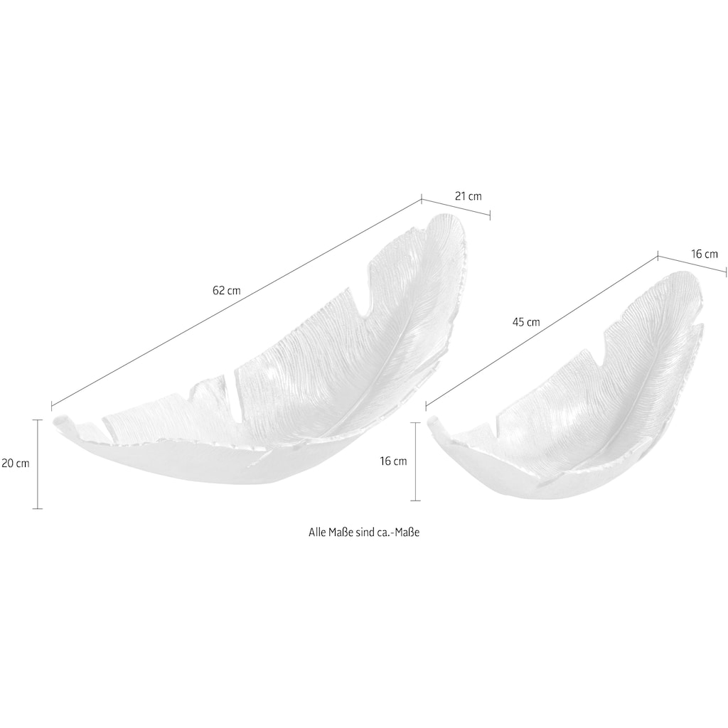 Guido Maria Kretschmer Home&Living Dekoschale, (Set, 2 St.), aus Aluminium, silber