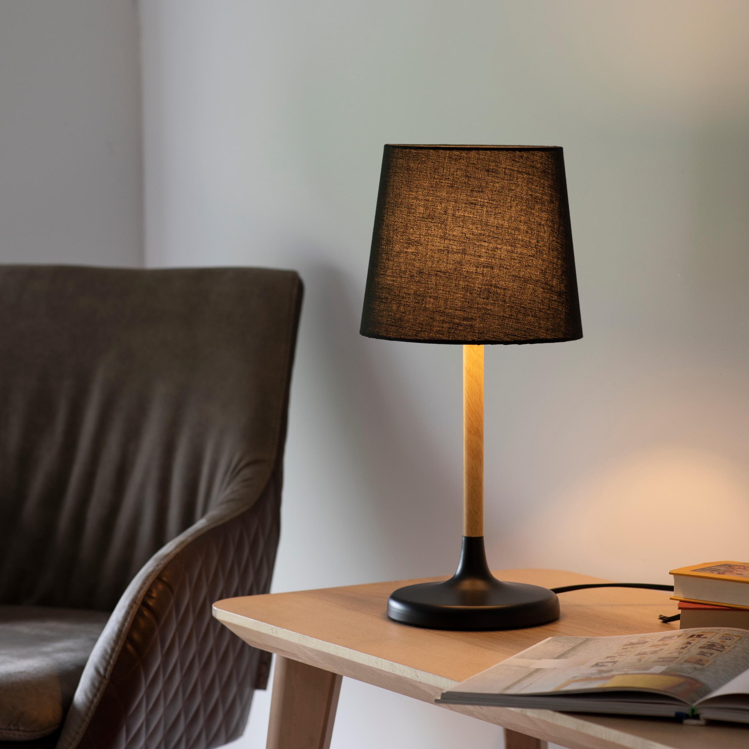 JUST LIGHT Tischleuchte »NIMA«, 1 flammig, Leuchtmittel E14 | ohne Leuchtmittel, ExklusiveE14, Schalter, Schnurschalter