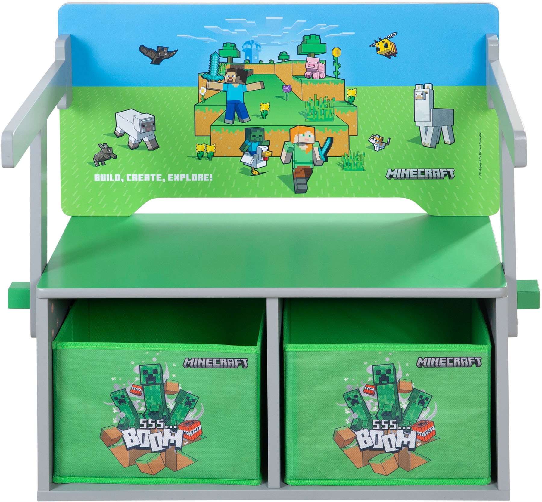 Phoenix Sitzbank »Minecraft Spielbank« 3 Stk. tlg. umklappbar zu einer Spielebank mit Tisch