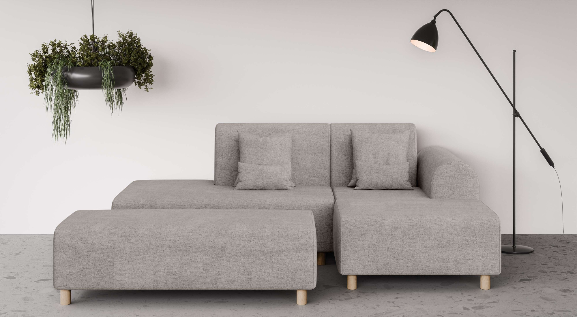 INOSIGN Ecksofa »Suyala«, L-Form mit Hocker günstig online kaufen