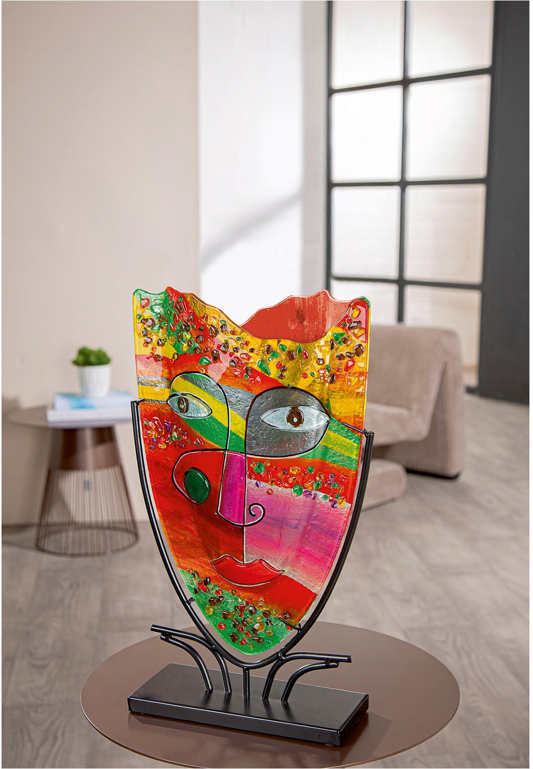 GILDE Dekovase »Bodenvase oval Samos pink H. 49 cm«