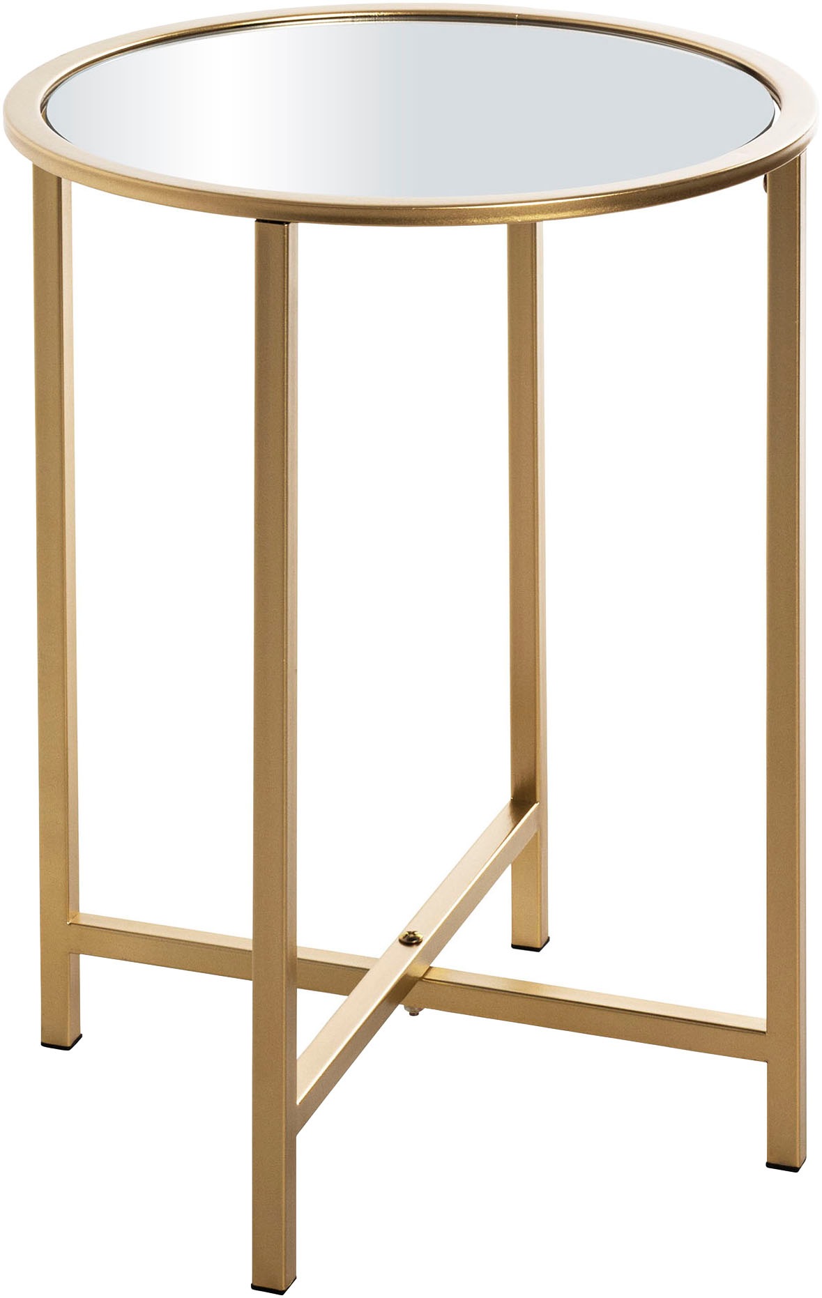 HAKU Beistelltisch »Sofatisch, Wohnzimmertisch« 1 Stk. tlg. rund - aus Metall Gold - Ø/H 39/53 cm