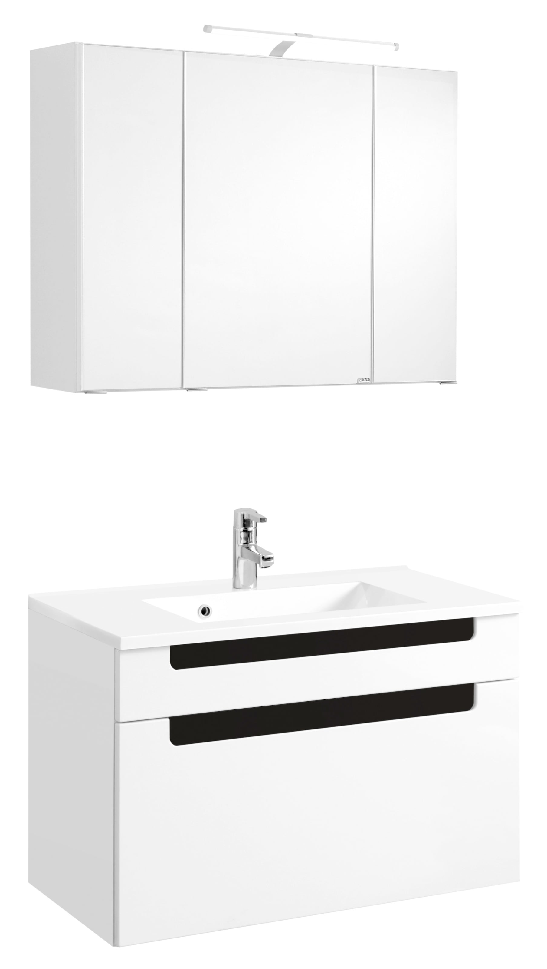 welltime Badmöbel-Set »Siena«, (2 St.), Breite 80 cm, Waschtisch mit Minera günstig online kaufen