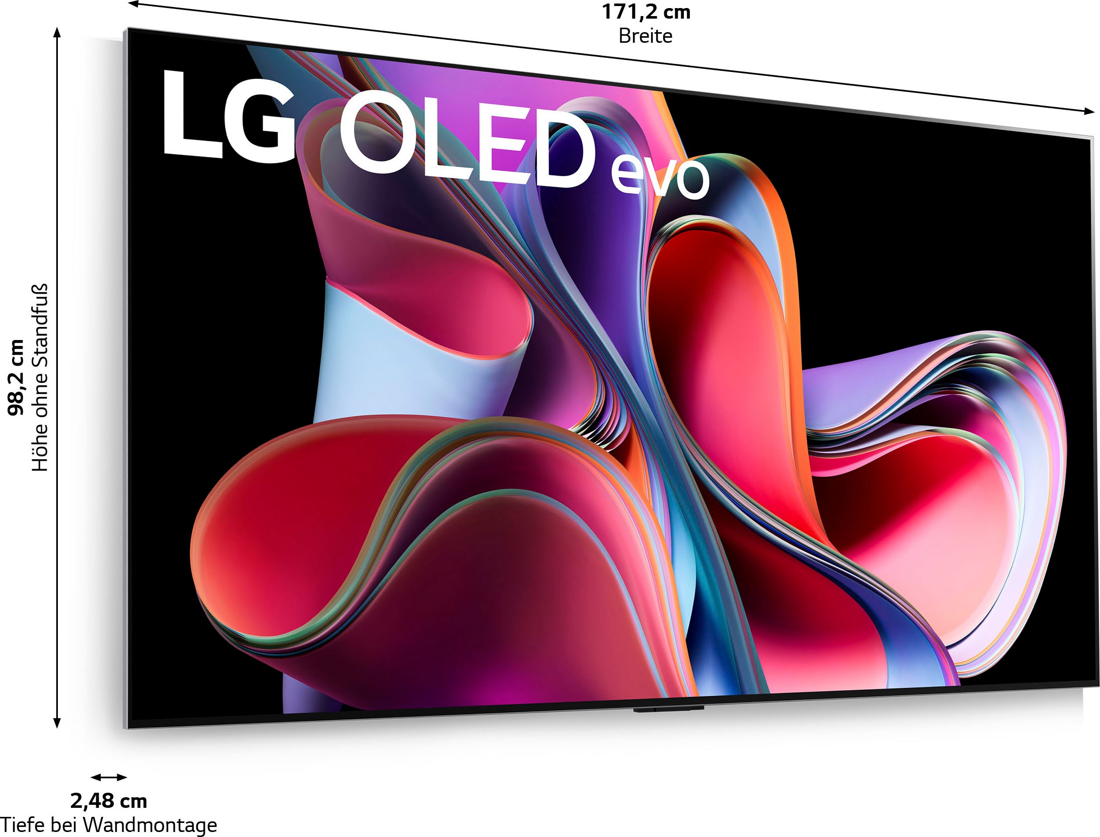 LG OLED-Fernseher, 195 cm/77 Zoll, 4K Ultra HD, Smart-TV, OLED evo, α9 Gen6 4K AI-Prozessor, Brightness Booster Max