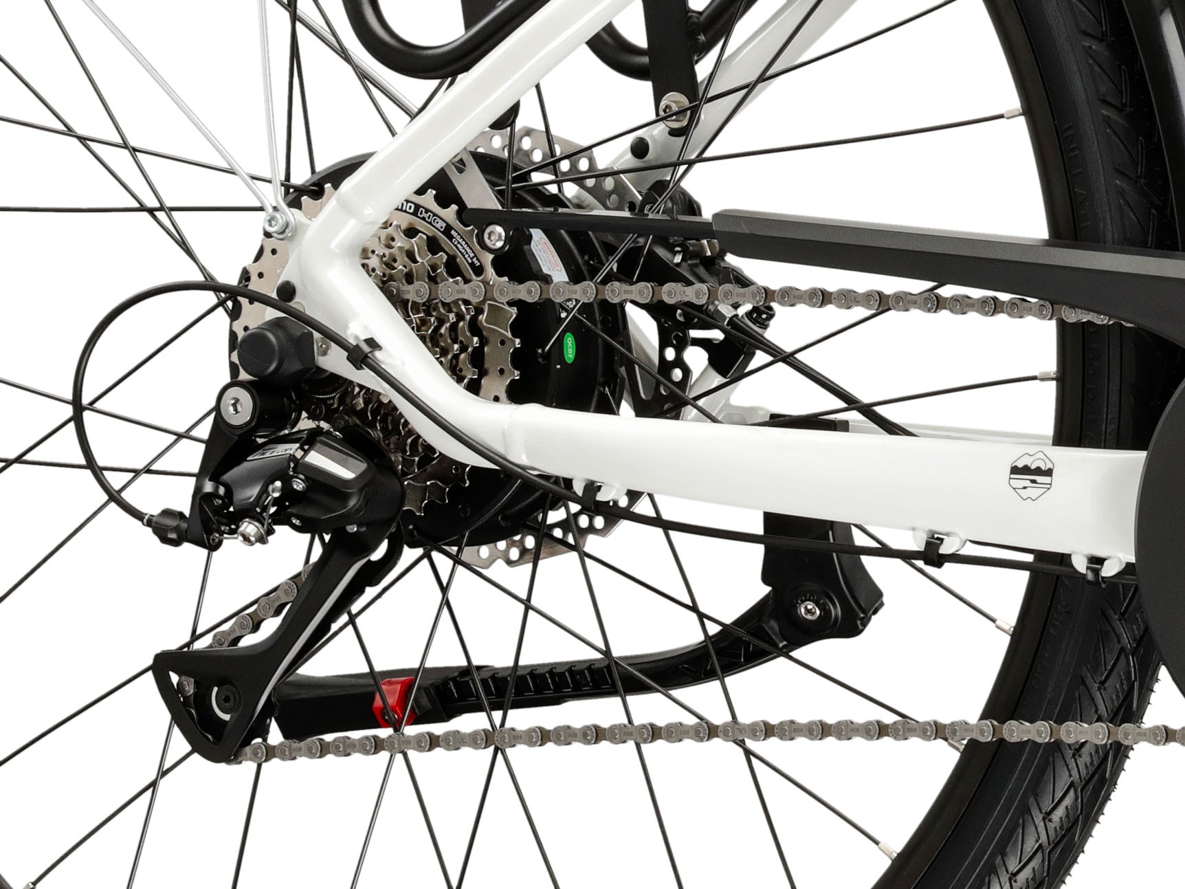 Kross »E-Trekkingbike Damen Trans Hybrid 1.0 28" weiß 8 Gänge« 8 Gang Shimano ACERA M3020 Schaltwerk Kettenschaltung Heckmotor 250 W Pedelec, Elektrofahrrad für Damen