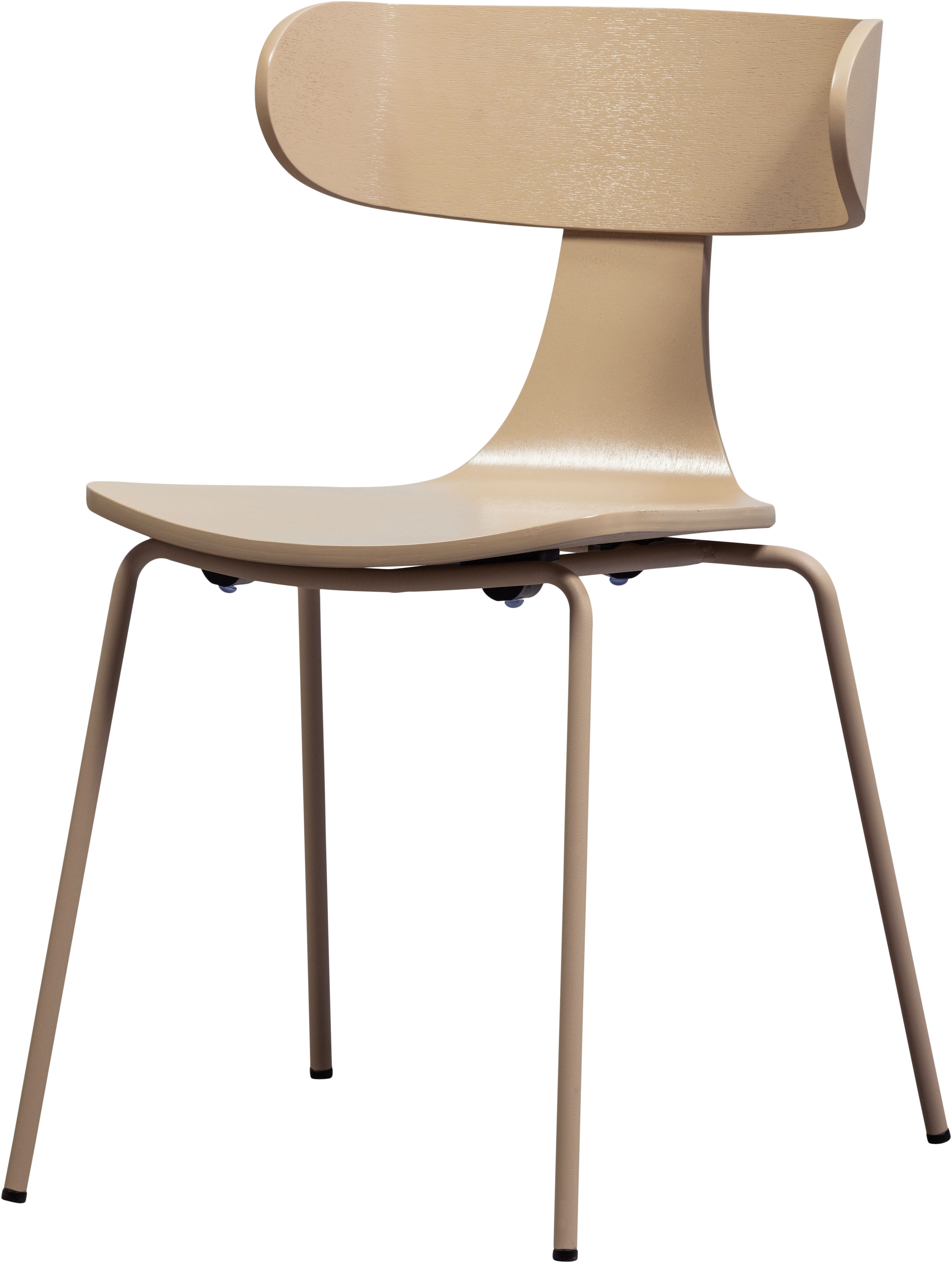 WOOOD Esszimmerstuhl »Form stapelbar und Eschenfurnier B 50 x T 52 x H 77,5 cm« (Set) 2 Stk.Tragkraft 120 kg, Sichtbare Maserung, schlanke Stahlgestell
