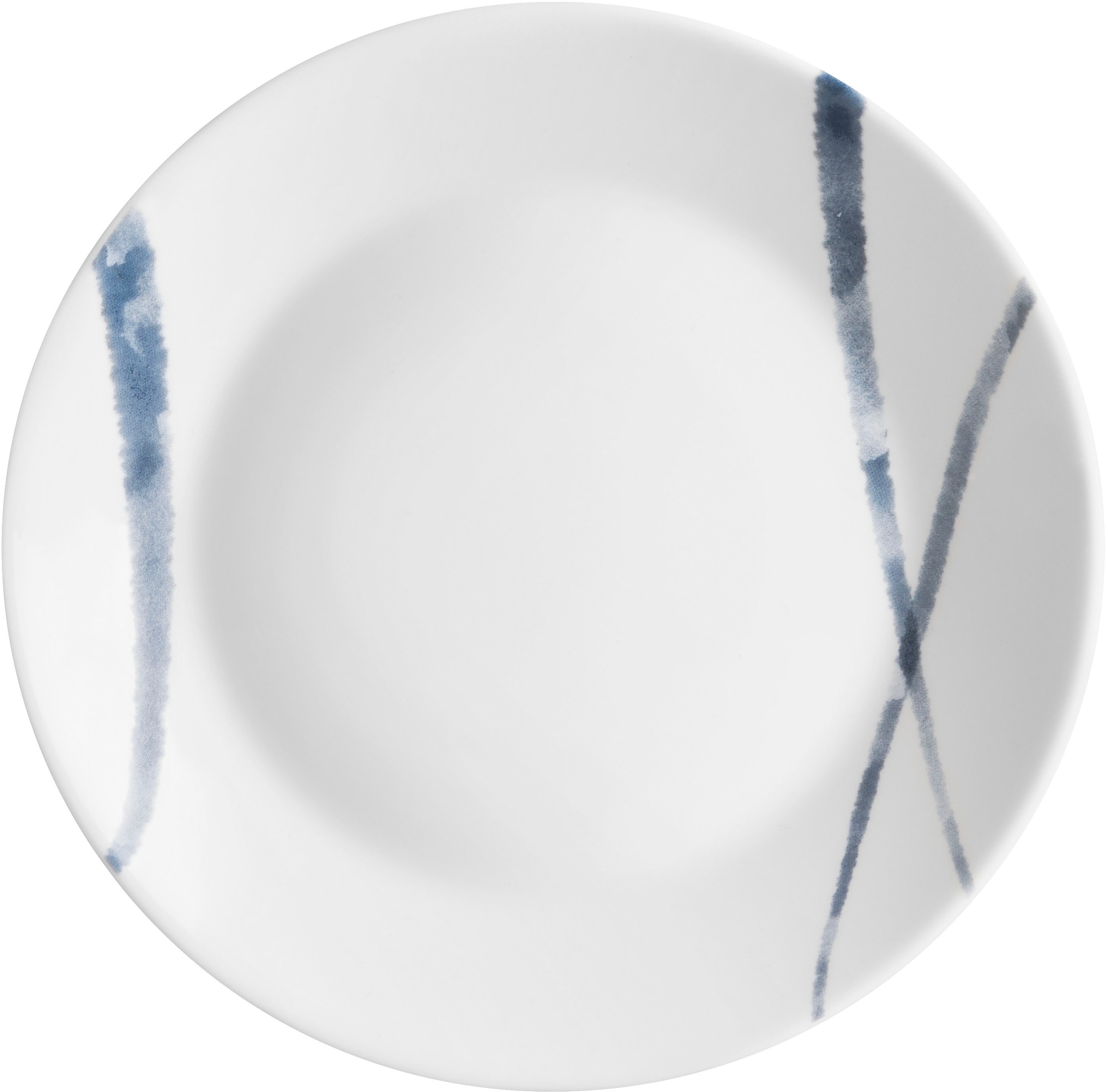 van Well Tafelservice »Geschirr-Set Madrid, Tafel-Set 18-teilig«, (Set, 18 tlg.), Opalglas, mit grauen Streifen, spülmaschinen- und mikrowellengeeignet