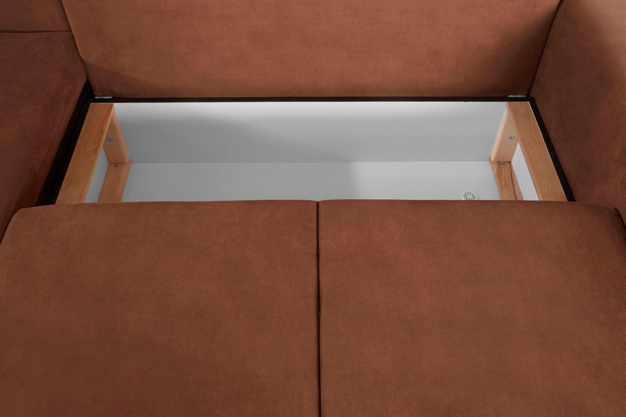 Guido Maria Kretschmer Home&Living Ecksofa »Györ«, L-Form, wahlweise mit Bettfunktion und Bettkasten incl. 2 Zierkissen