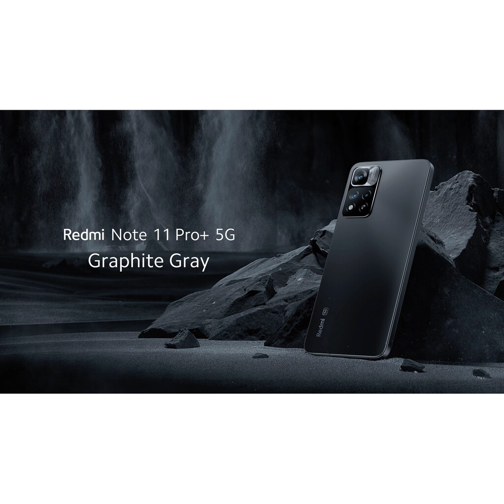 Xiaomi Smartphone »Redmi Note 11 Pro+ 5G«, Graphite Gray, 16,94 cm/6,67 Zoll, 128 GB Speicherplatz, 108 MP Kamera