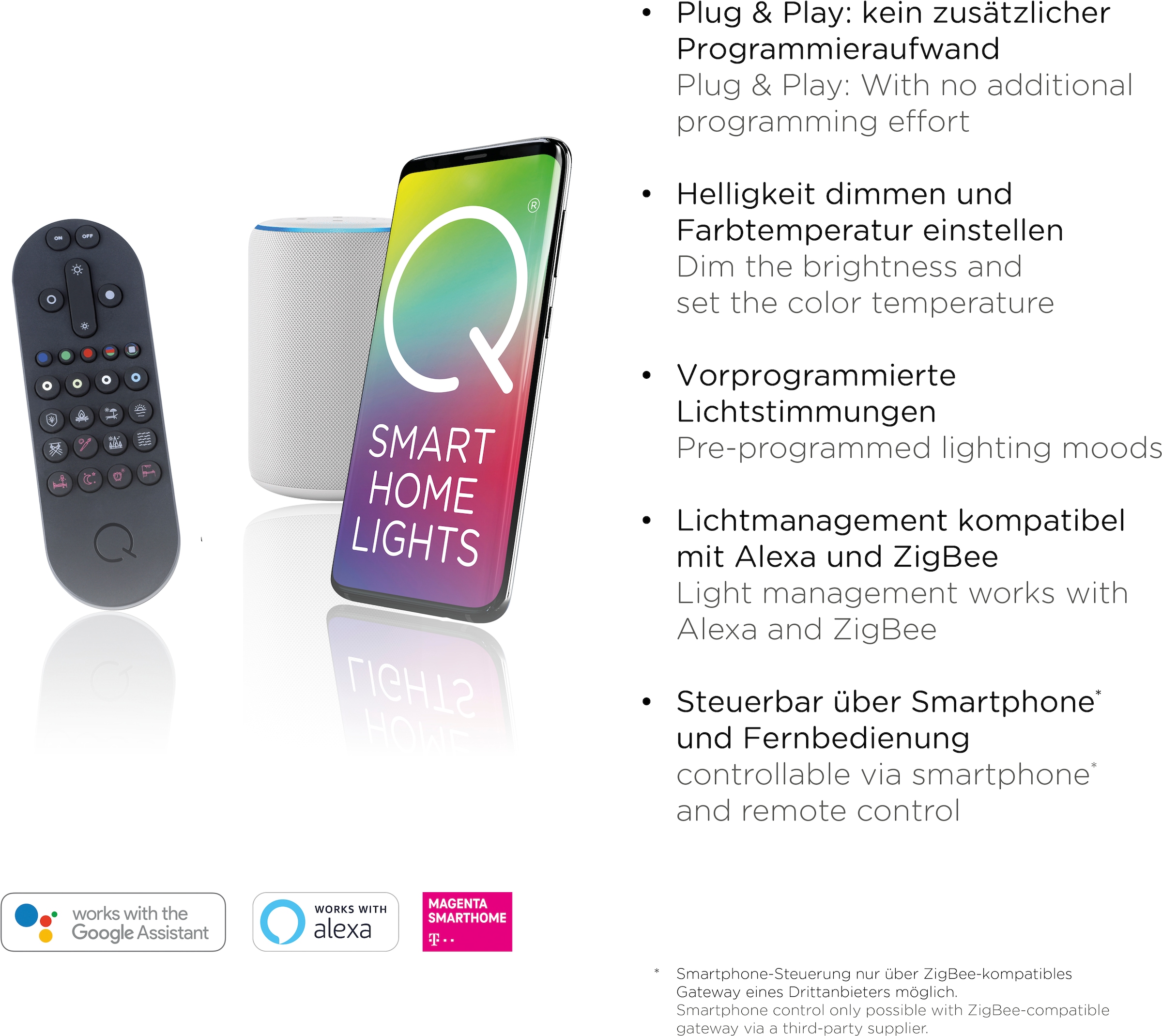 Neuhaus Q SMART HOME LIGHTS LED Pendelleuchte »Q-VITO« LED-Board 1 Stk. warmweiß - kaltweiß