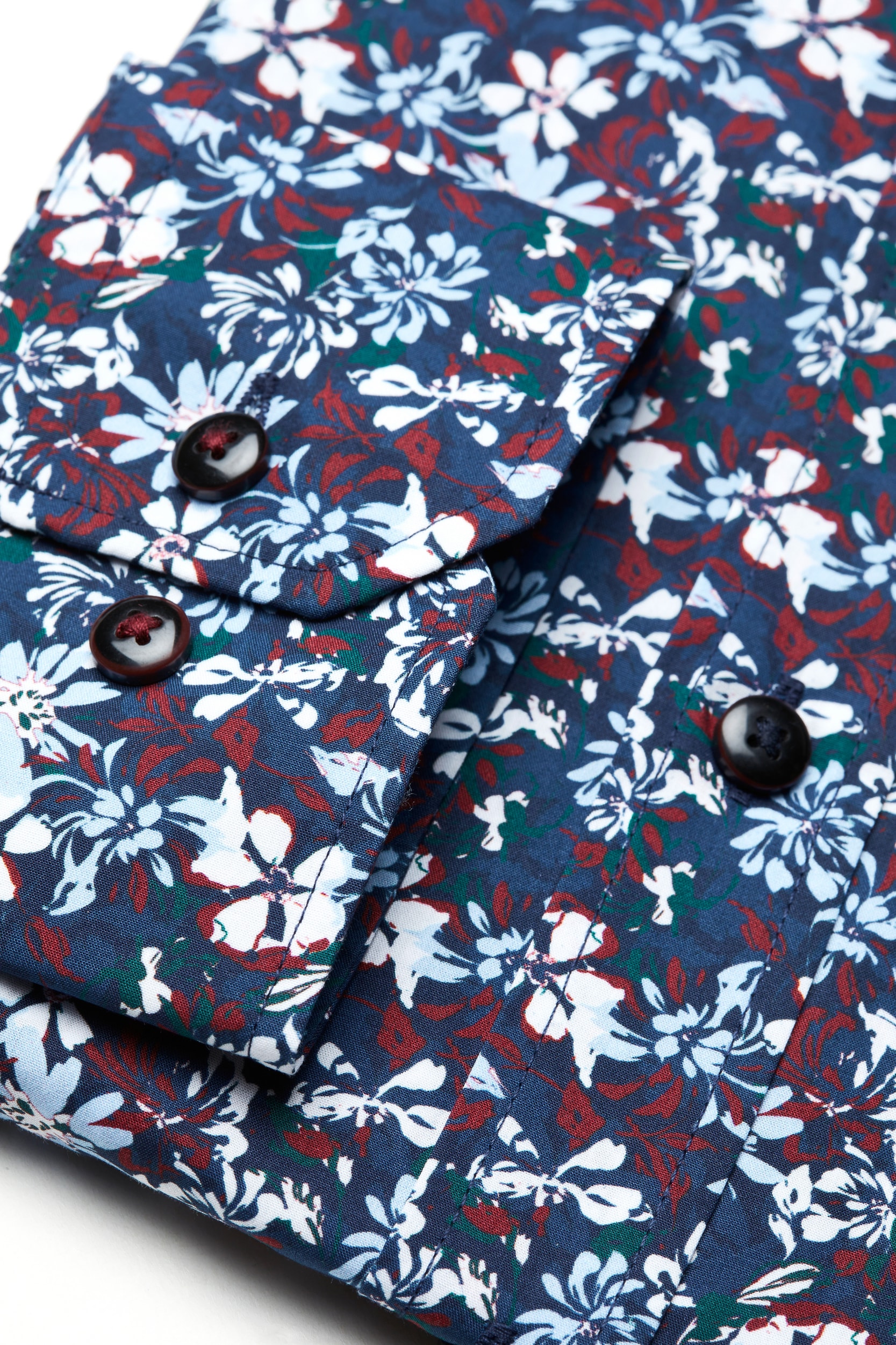 bugatti Langarmhemd aus 100 Prozent Baumwolle