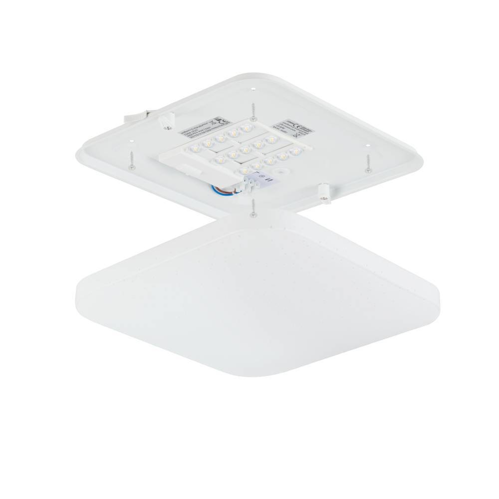 EGLO LED Deckenleuchte »FRANIA-S«, LED-Board, Warmweiß, weiß / L28 x H7 x B28 cm / inkl. 1 x LED-Platine (je 10W, 1100lm, 3000K) / Deckenlampe - Schlafzimmerlampe - Büroleuchte - Lampe - Schlafzimmer - Küche - Flur - Flurlampe - Küchenlampe