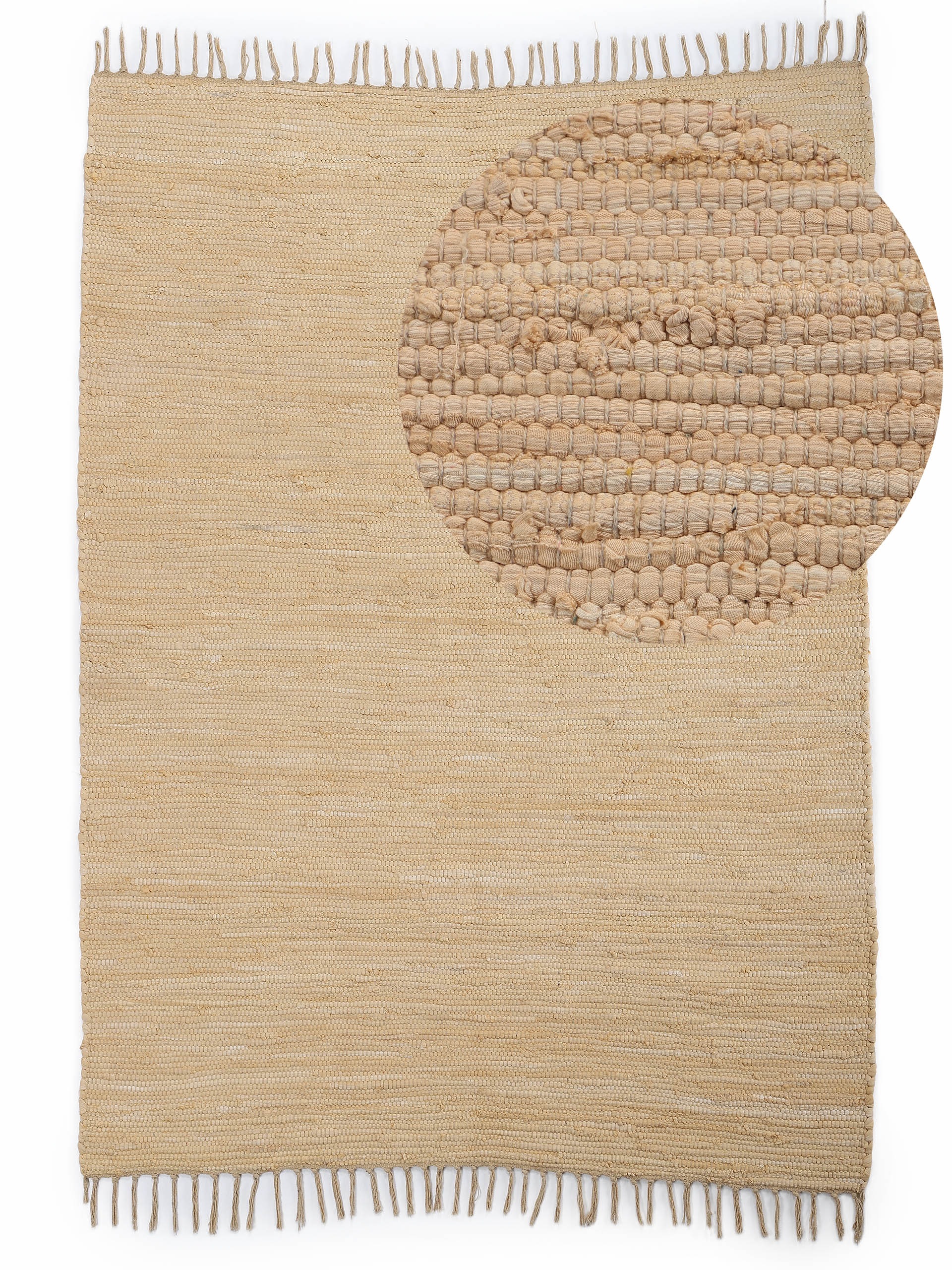 carpetfine Teppich »Kelim Chindi uni«, rechteckig, 5 mm Höhe, Wendeteppich, günstig online kaufen