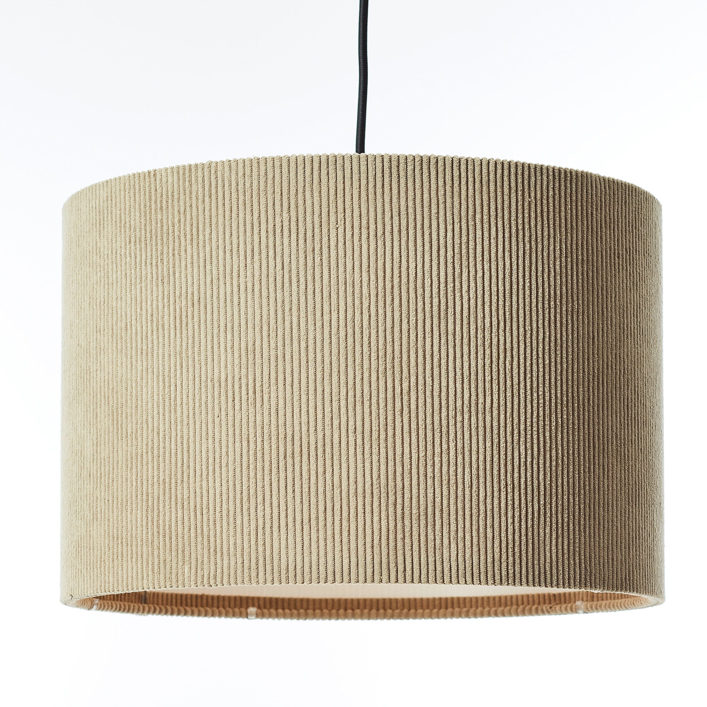 Brilliant Pendelleuchte »Tony«, 1 flammig, Leuchtmittel E27 | ohne Leuchtmittel, mit Cord-Lampenschirm, 150 x 35 cm, E27, kürzbar, Textil