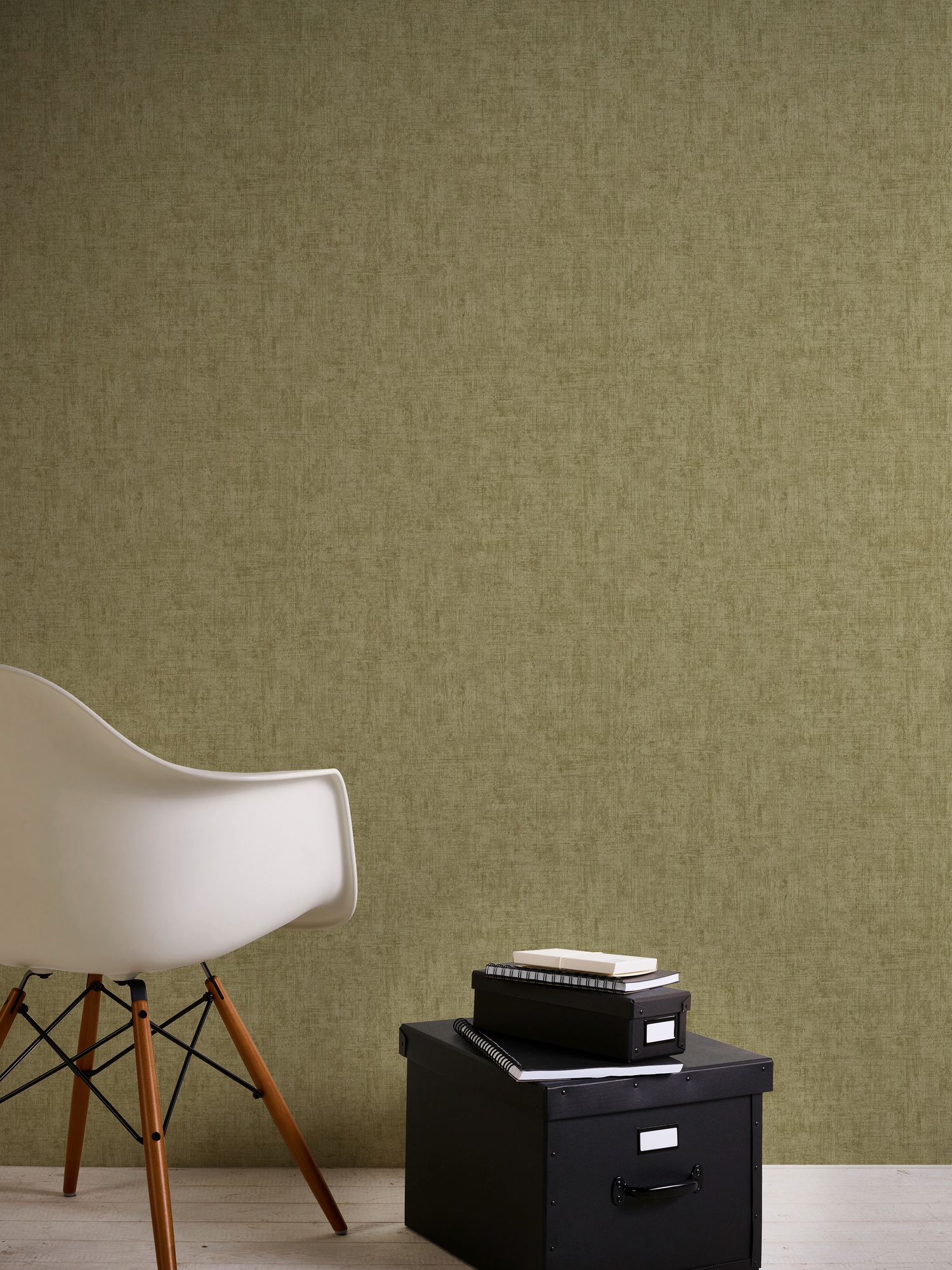 A.S. Création Vliestapete »Greenery Uni in Vintage Optik«, uni-einfarbig-unifarben, Uni Tapete einfarbig Tapeten Wohnzimmer Schlafzimmer Küche modern Büro