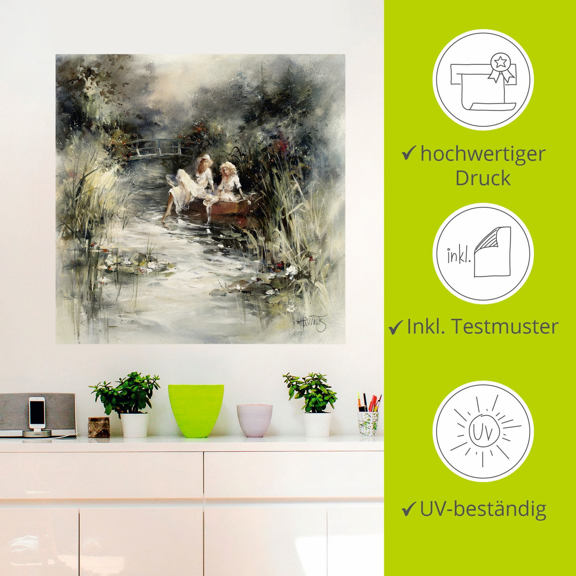 Artland Wandbild »Frühlingsschein«, Frau, (1 St.), als Leinwandbild, Poster, Wandaufkleber in verschied. Größen