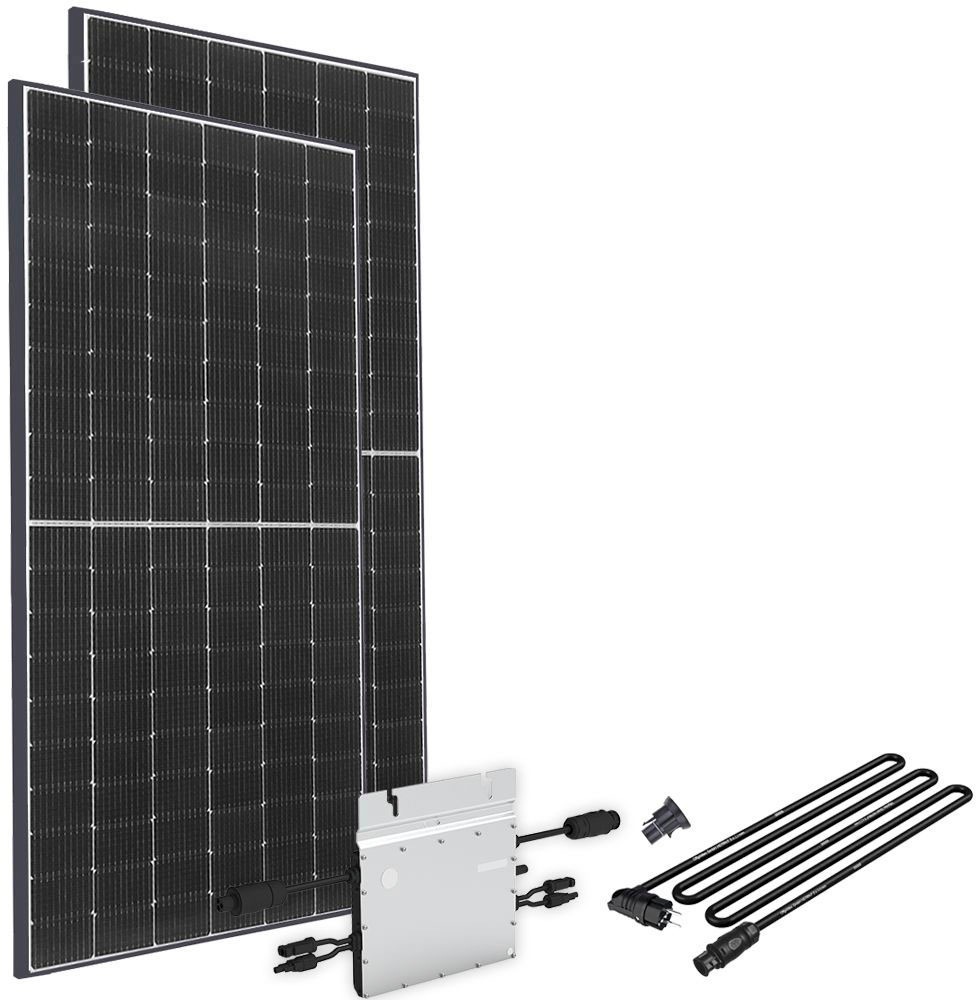 OFFGRIDTEC Solaranlage »Solar-Direct 830W HM-800« Schukosteckdose, 5 m Anschlusskabel, ohne Halterung schwarz Anchlussset enthalten