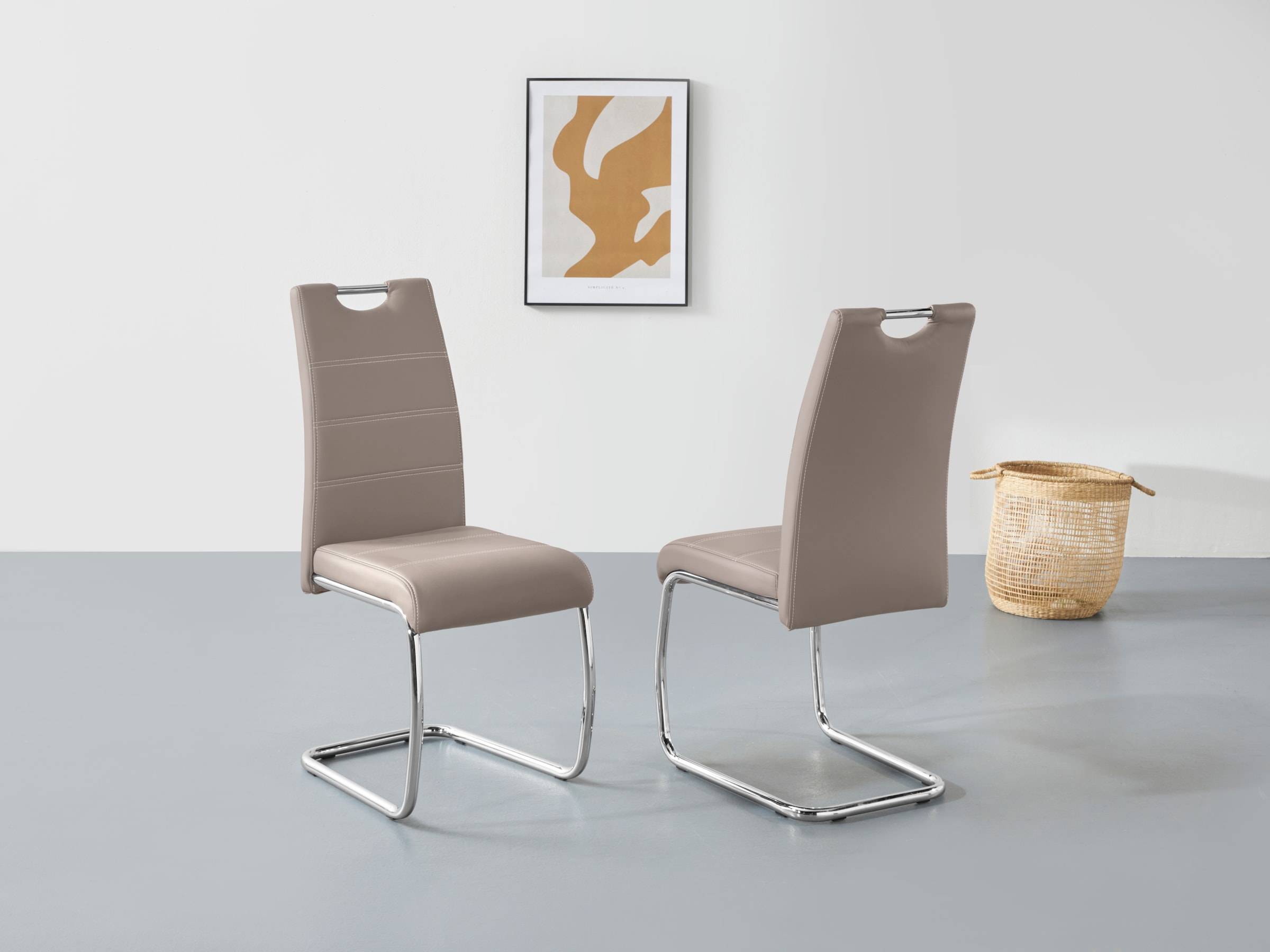 HELA Freischwinger »FLORA«, (Set), 1 St., Kunstleder, 1, 2 oder 4 Stück, Fr günstig online kaufen