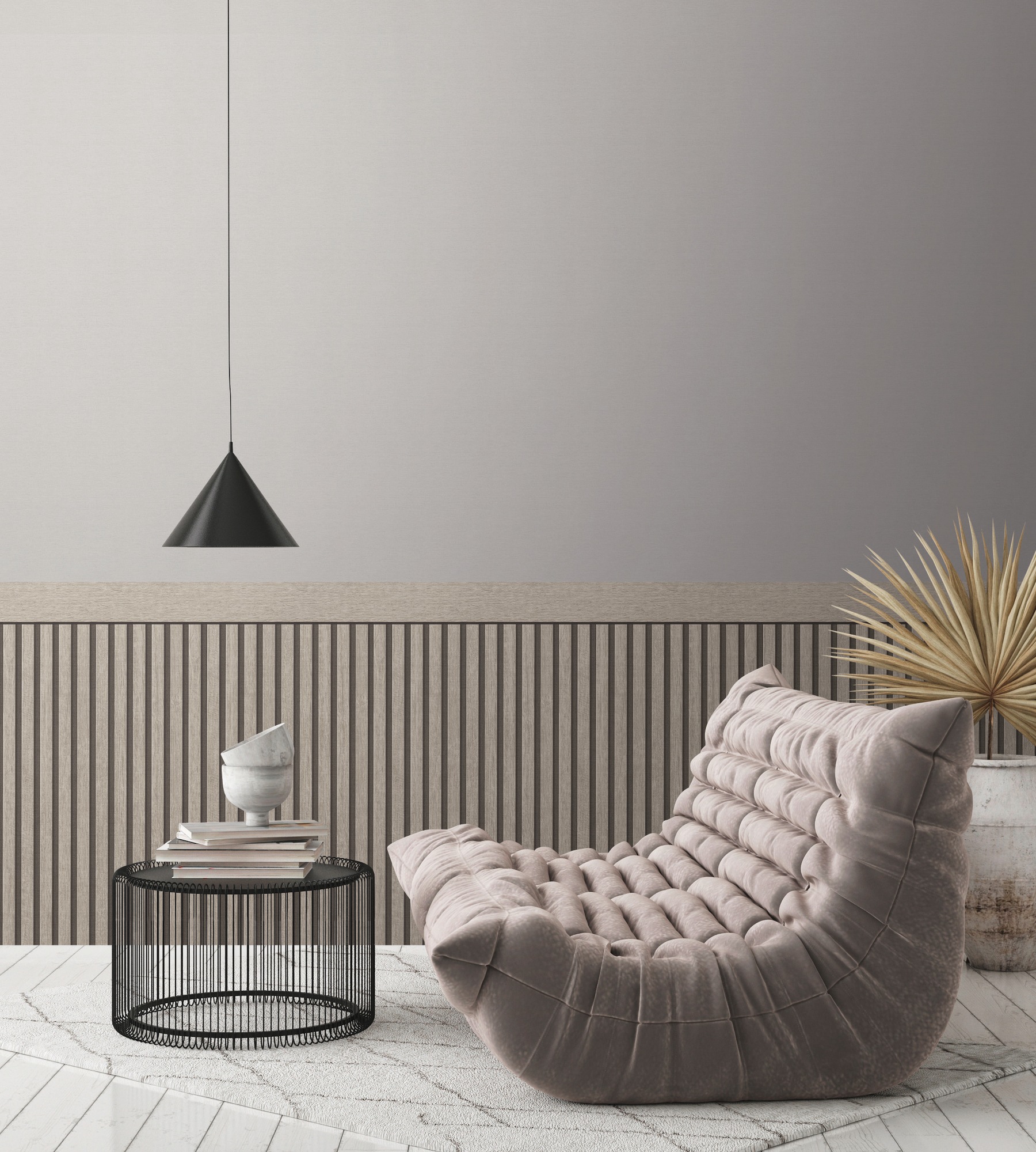 living walls Vliestapete »Wallpanel Tapete Wandpaneele Mustertapete Holzpaneele Natur«, matt