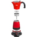 bestron Espressokocher »Viva Italia«, mit Basis, für 6 Espressotassen: 180 ml, 480 Watt, Aluminium, Farbe: Rot