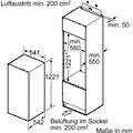 BOSCH Einbaukühlschrank »KIL24NFF0«, KIL24NFF0, 122,1 cm hoch, 54,1 cm breit