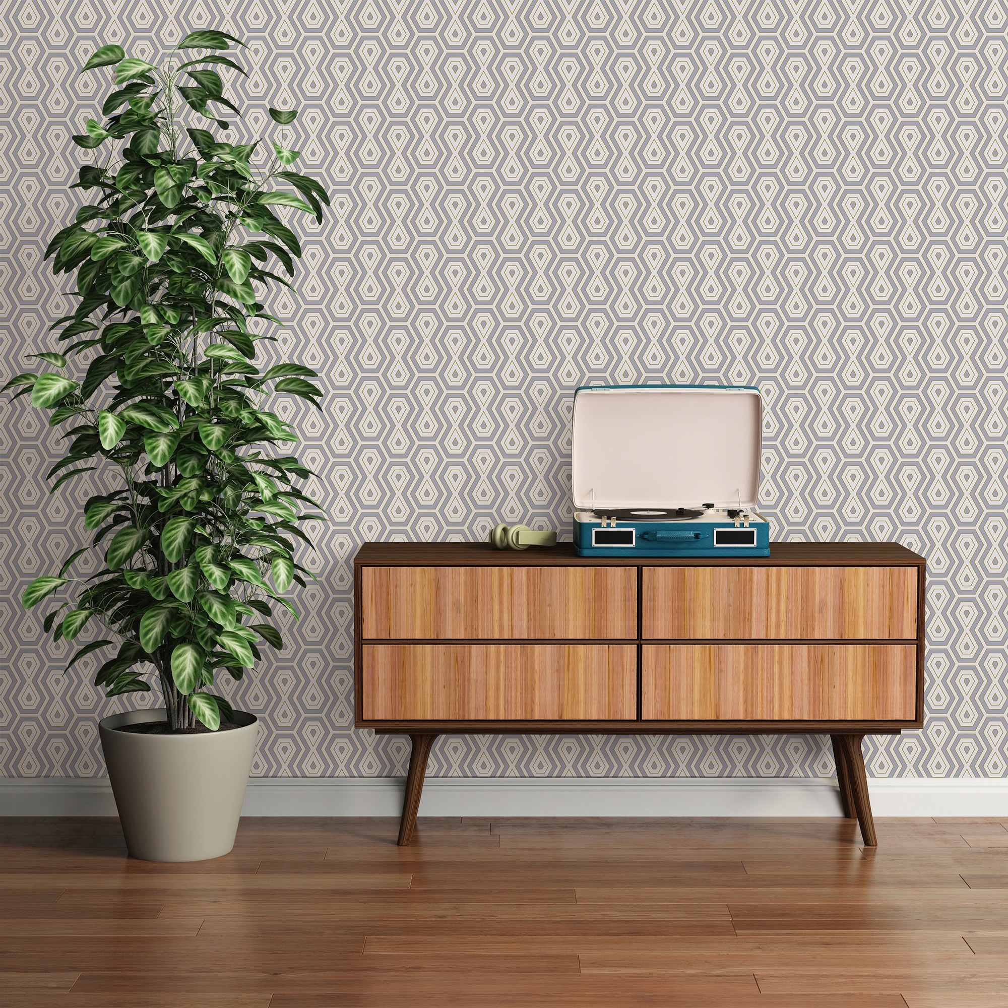 Architects Paper Vliestapete »Jungle Chic«, geometrisch-grafisch-Retro, Geometrische Tapete Retro Vintage Tapeten Wohnzimmer Schlafzimmer Flur