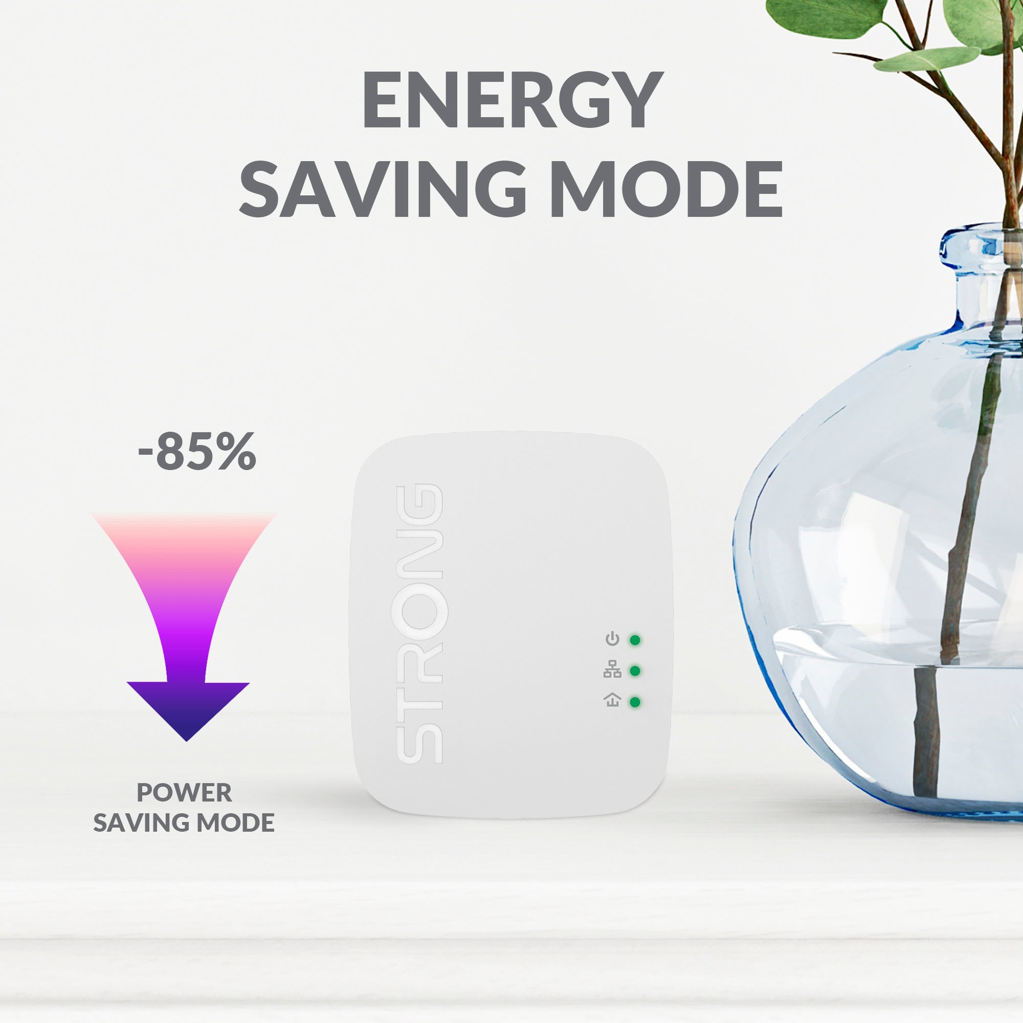 Strong Reichweitenverstärker »Powerline MINI, 600 Mbit/s Set (2 Einheiten)«, (2 St.)