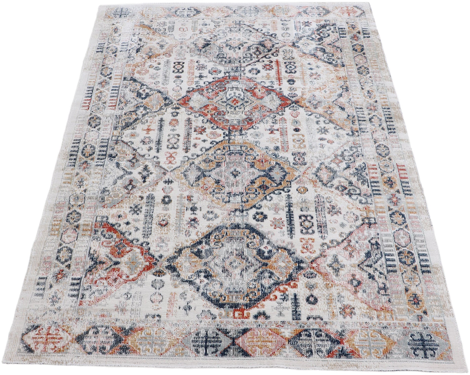 carpetfine Teppich »Omen_2«, rechteckig, 3 mm Höhe, Orient Vintage Look