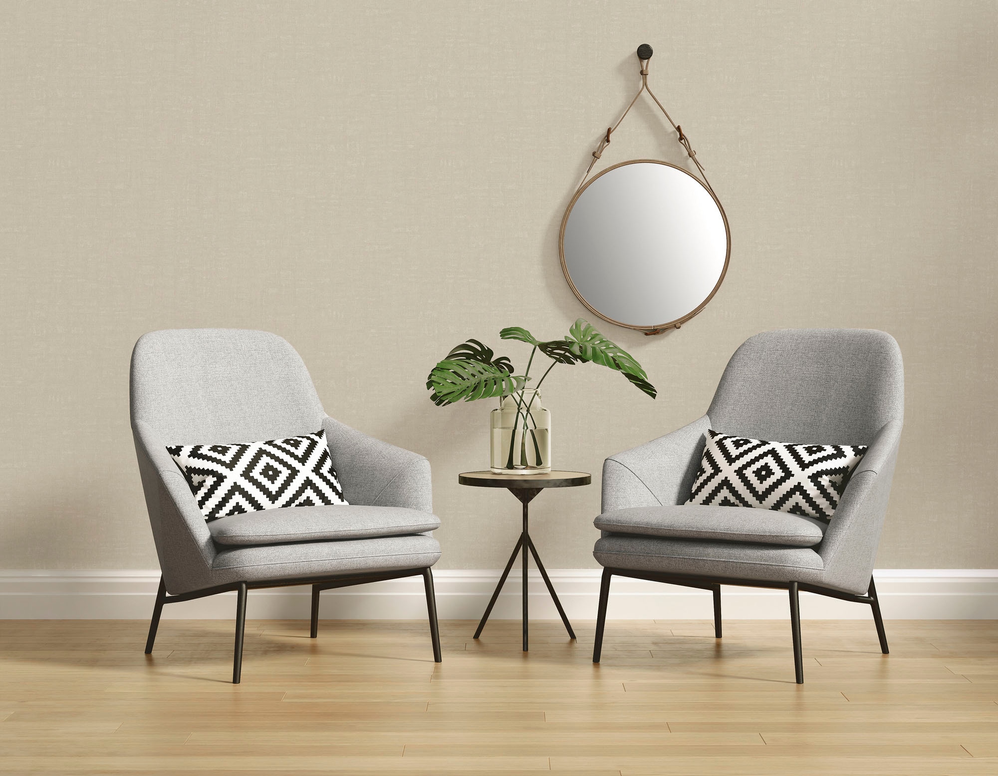 A.S. Création Vliestapete »Nara Einfarbig«, matt-gemustert-neutral, Unitapete Tapeten Wohnzimmer Schlafzimmer Küche modern Flur Design