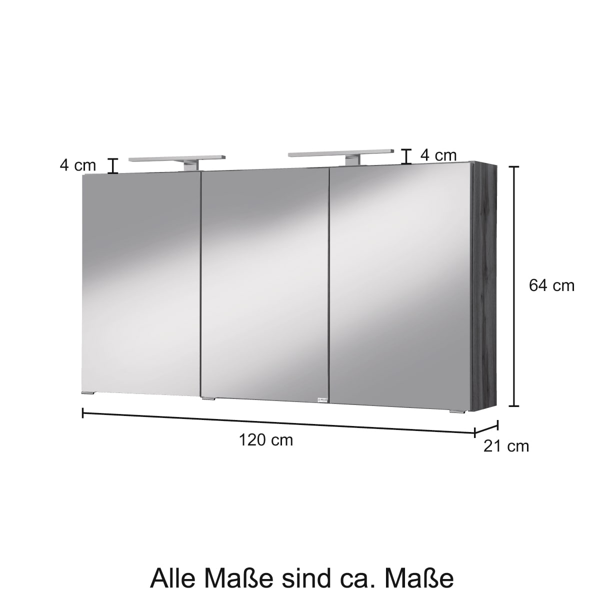 HELD MÖBEL Spiegelschrank »Malibu«, Breite 120 und cm, Softclose-Funktion %Sale mit jetzt im Spiegeltüren