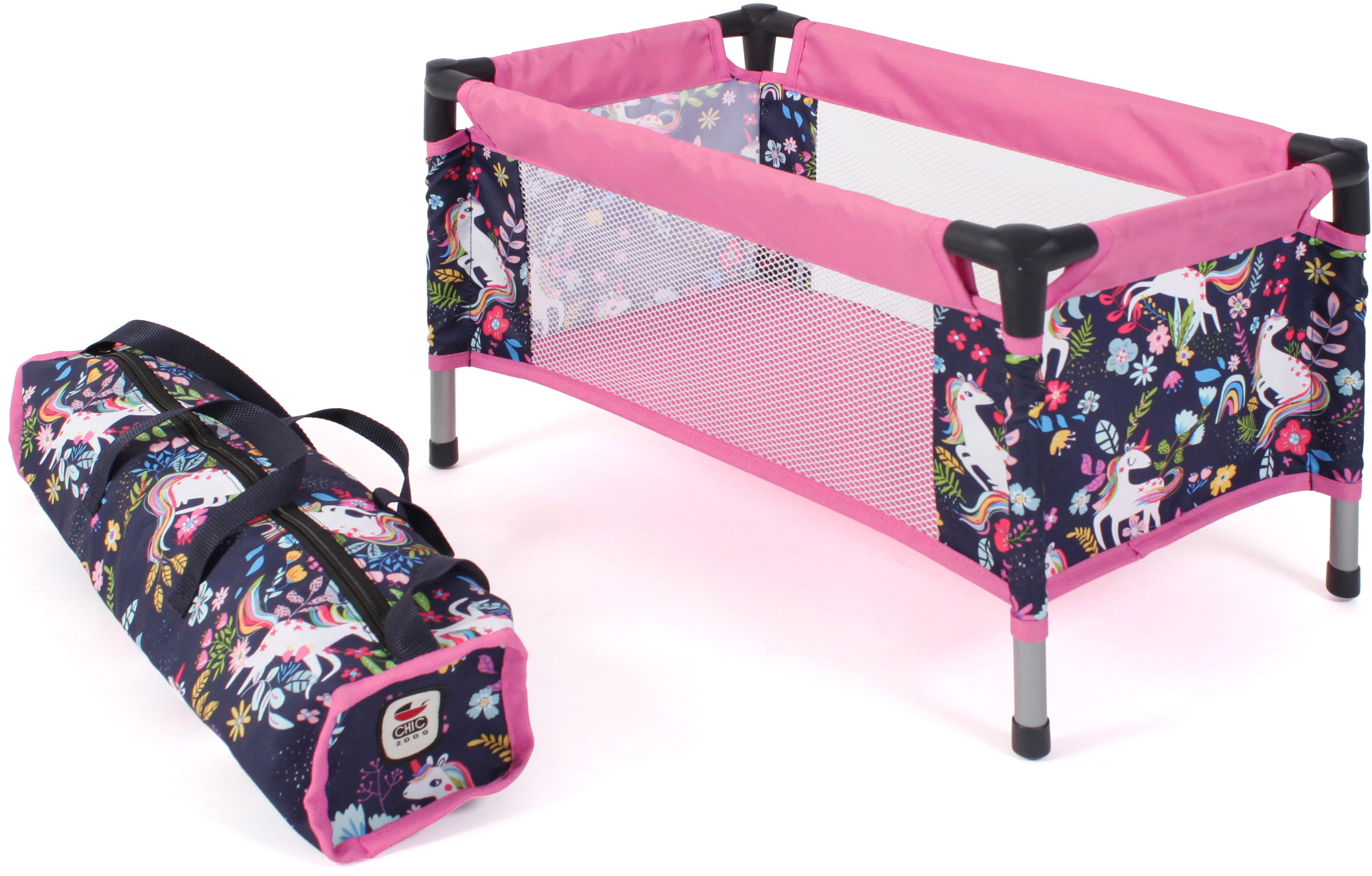 Puppenbett »Puppen-Reisebett, Einhorn«, mit Tragetasche