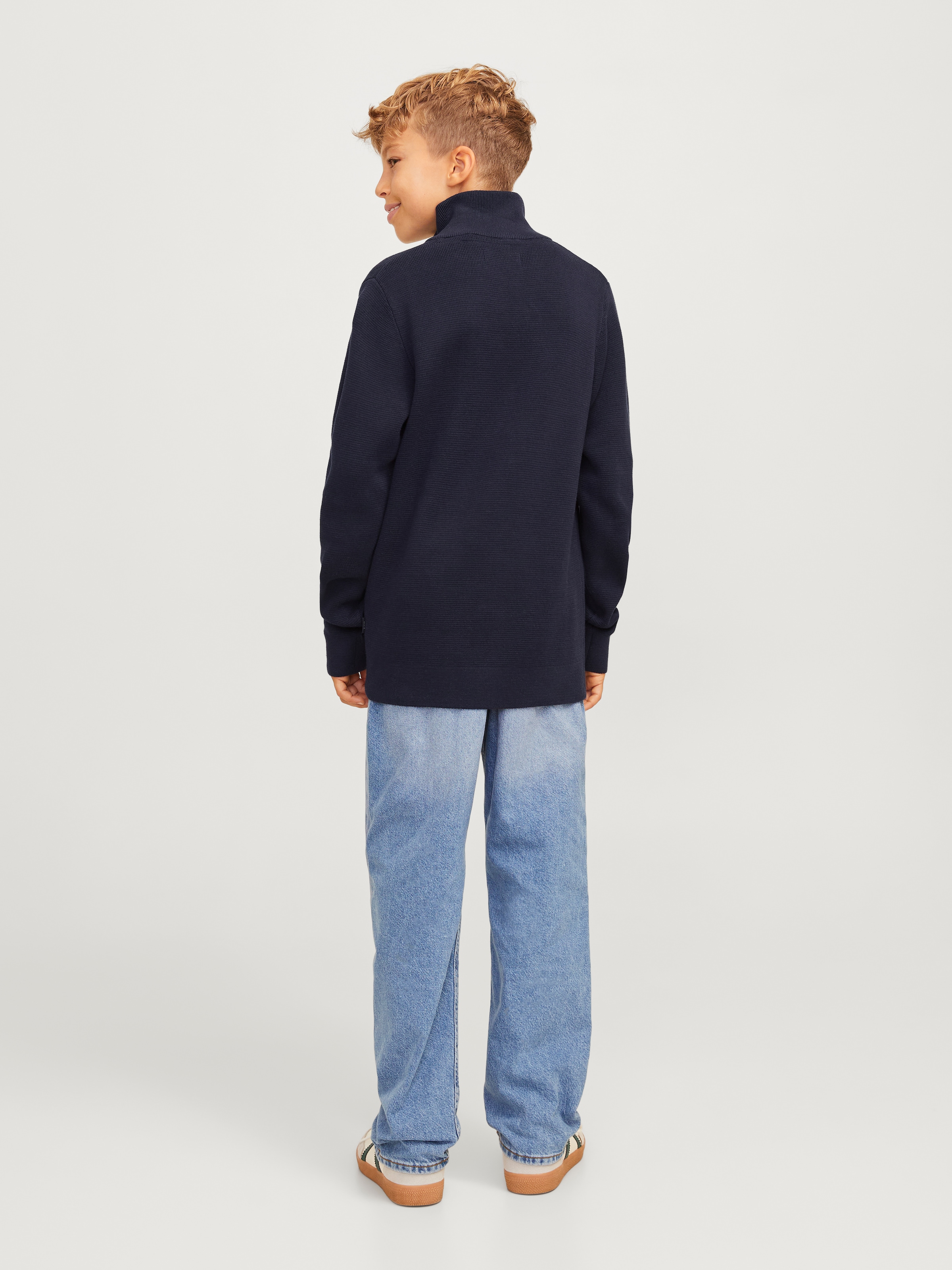 Jack & Jones Junior Troyer »JPRBLAMILANO STITCH KNIT HALF ZIP  JNR« Baumwolle, relaxed fit