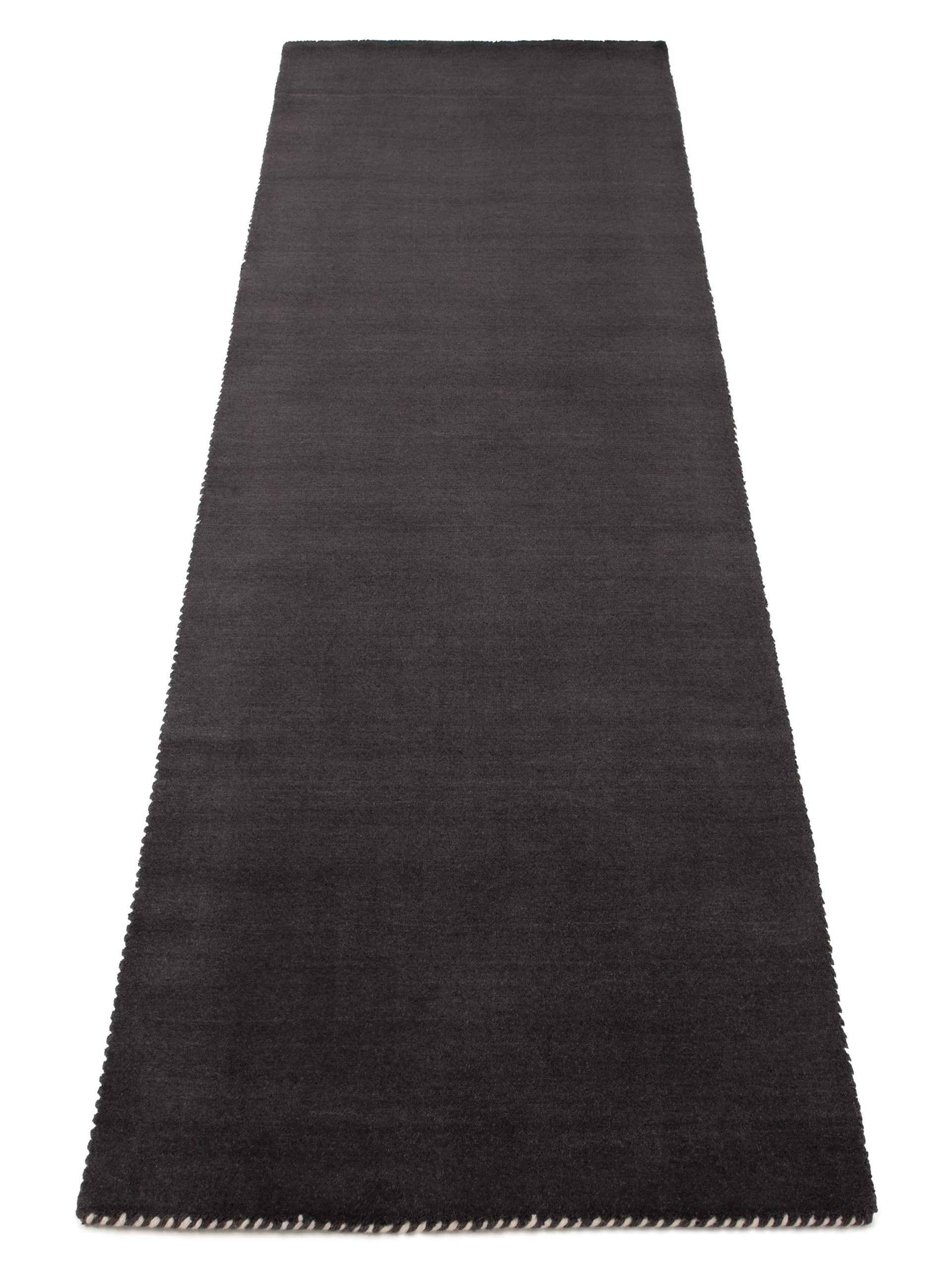 carpetfine Wollteppich »Gabbeh Lola Uni«, rechteckig, 14 mm Höhe, mit natürlichem Pflanzenmaterial von Hand gewebt, auch in Rund