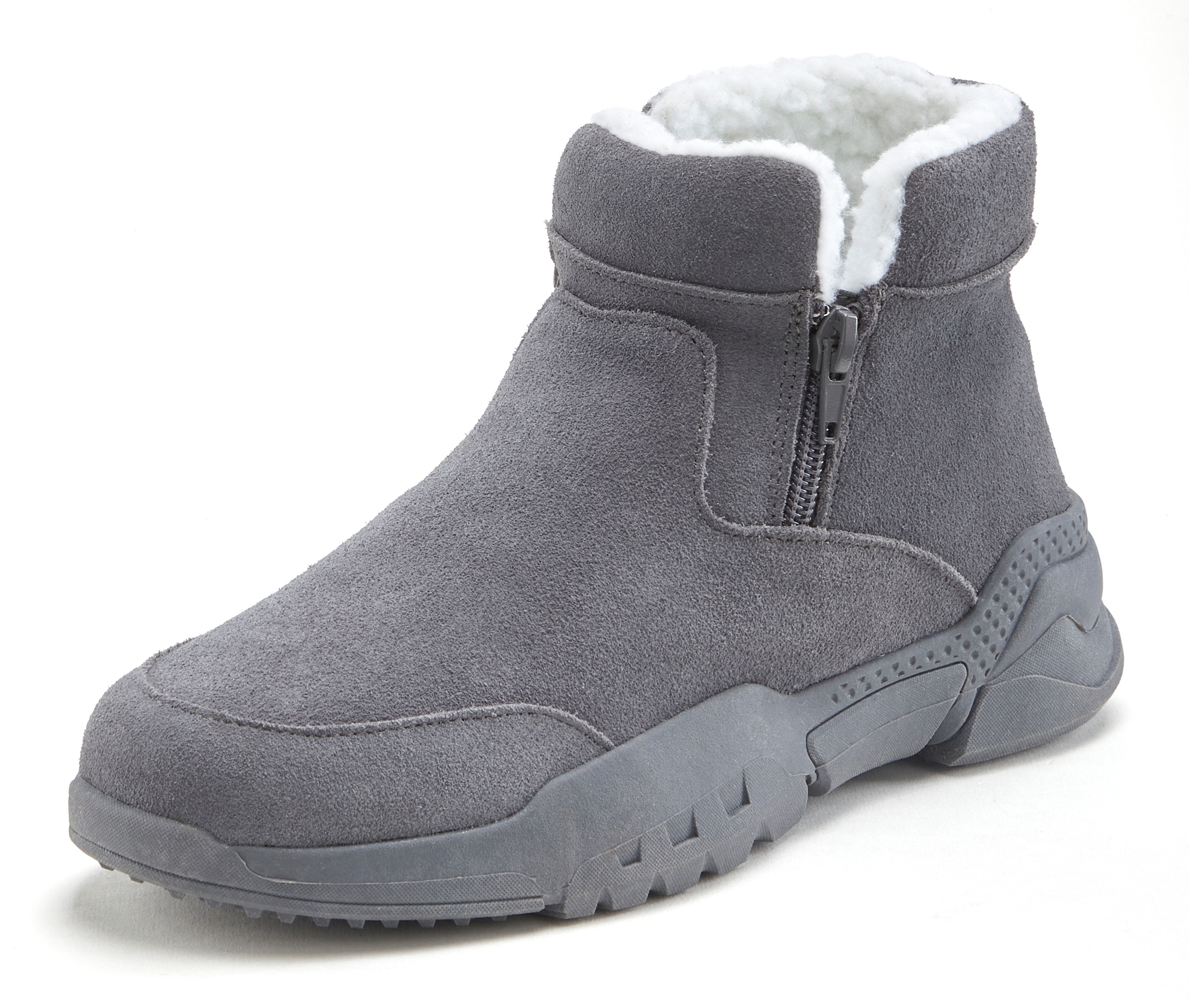 Vivance Stiefelette, aus Veloursleder und mit Warmfutter, Winterstiefel, Stiefel, Boots