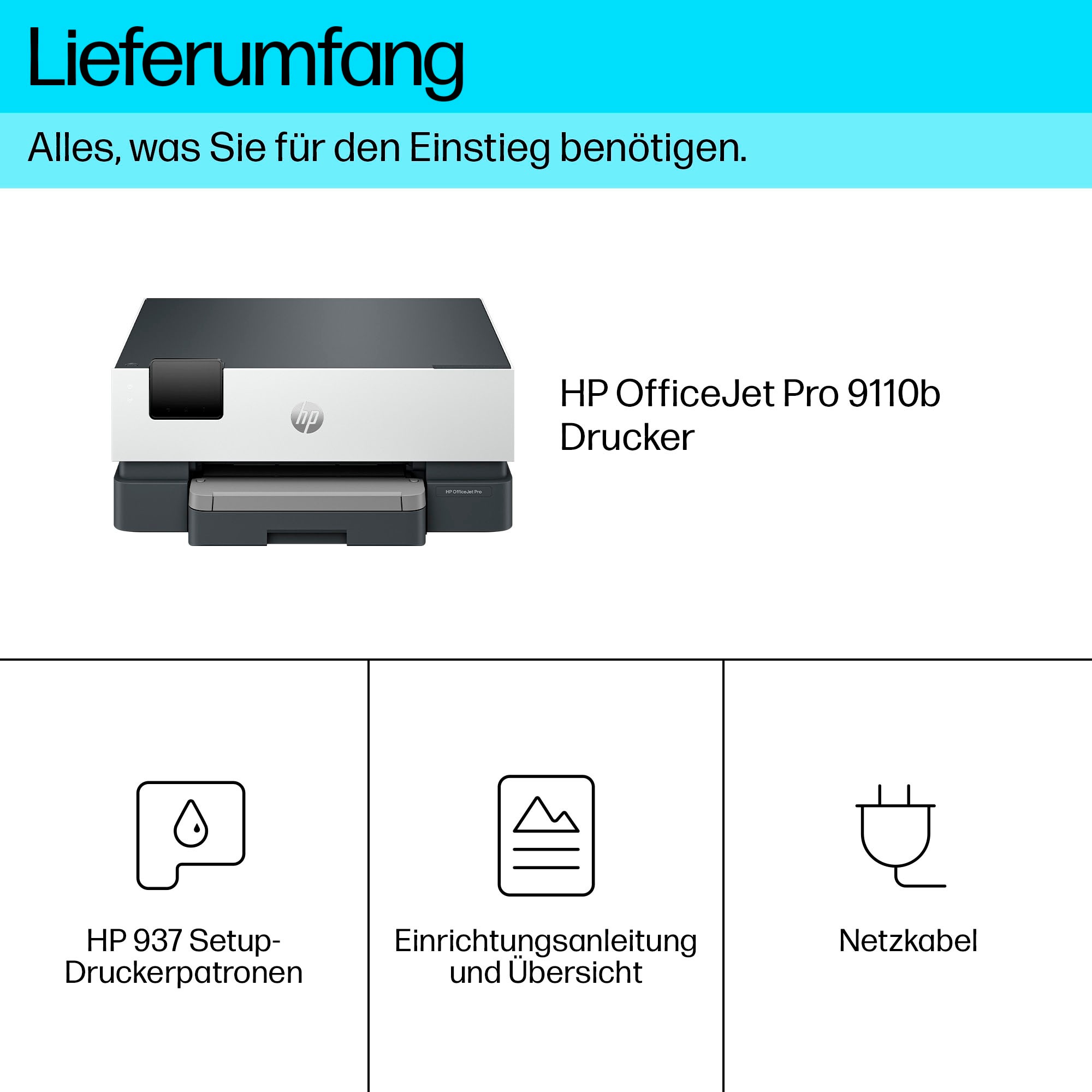 HP WLAN-Drucker »OfficeJet Pro 9110b«