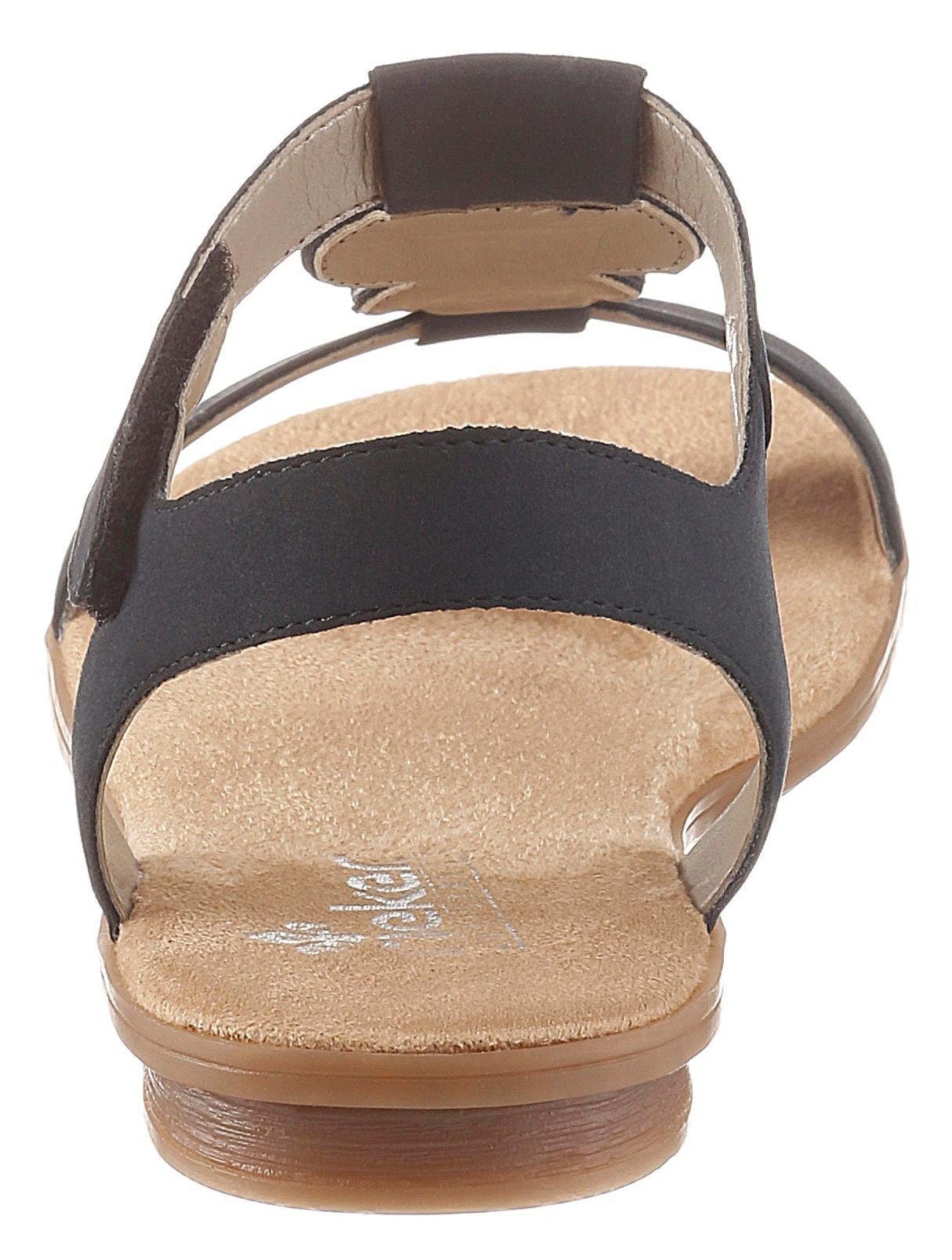 Rieker Riemchensandale  , Sommerschuh, Sandalette, Blockabsatz, mit Klettverschluss-Riegel