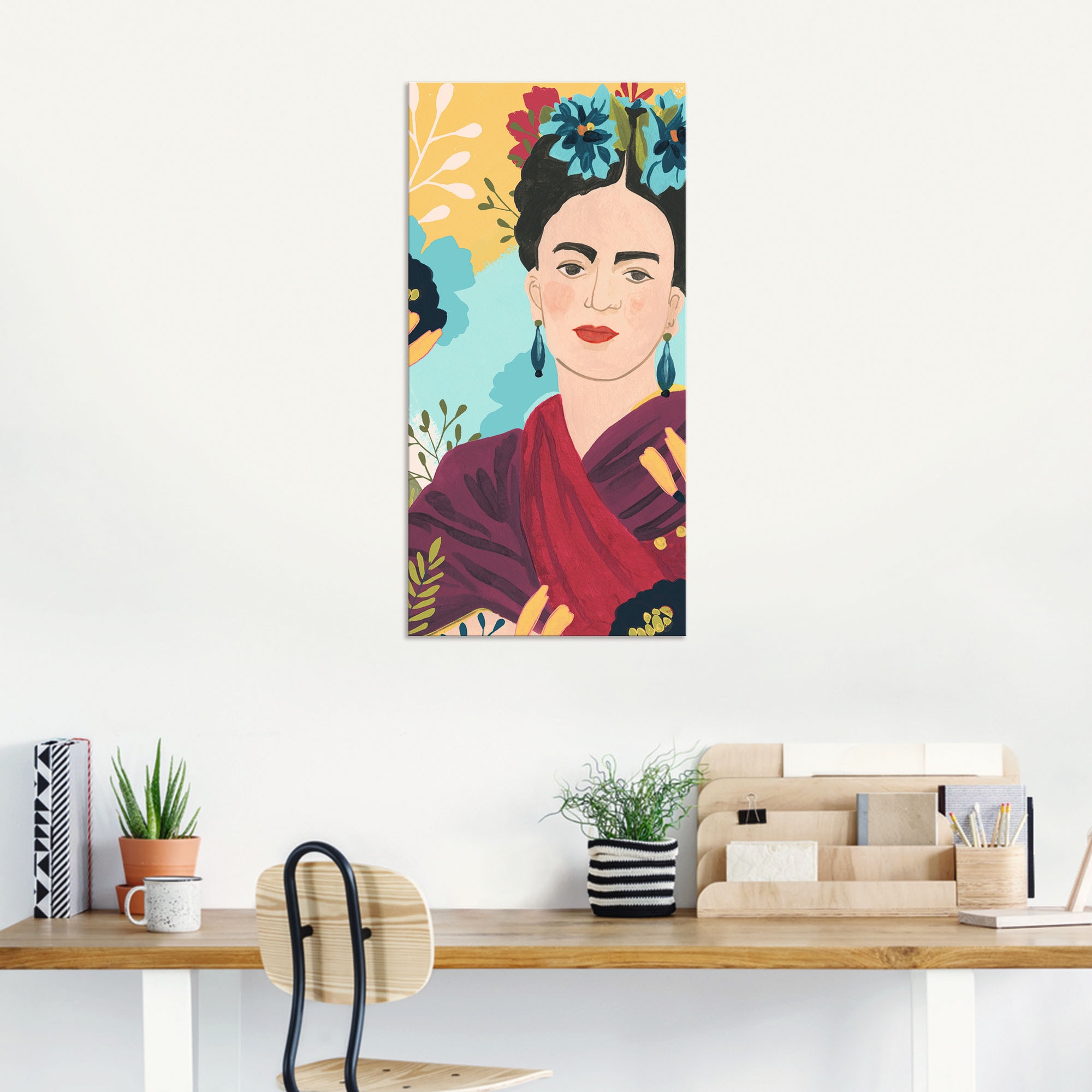 Artland Alu-Dibond-Druck »Fridas Garten Collektion B«, Bilder von Frauen, (1 St.), für Innen- und Außenbereich geeignet, Outdoorbild