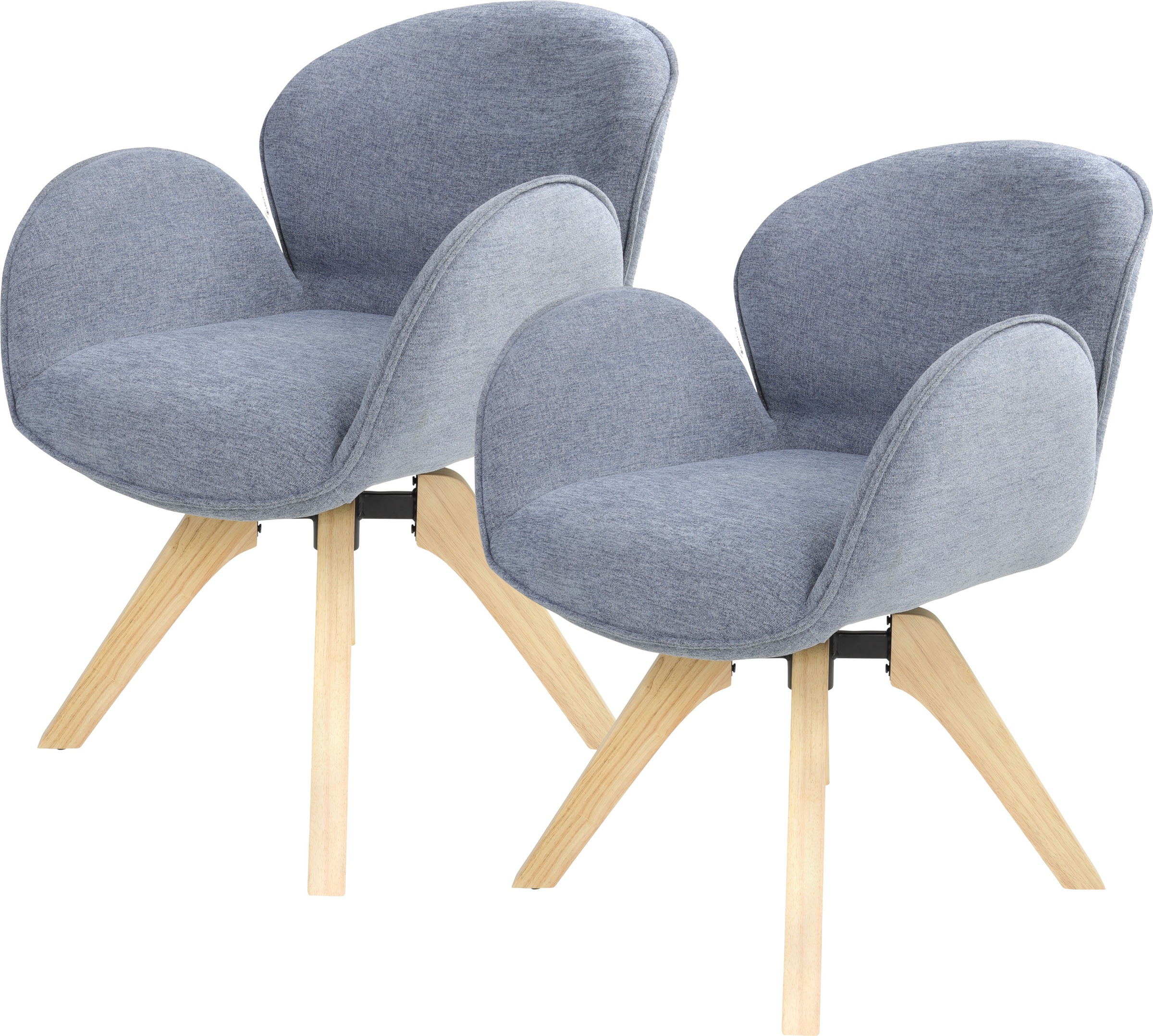 TOM TAILOR HOME Armlehnstuhl »WINGS ARMCHAIR«, (Set), 2 St., Chenille, mit günstig online kaufen