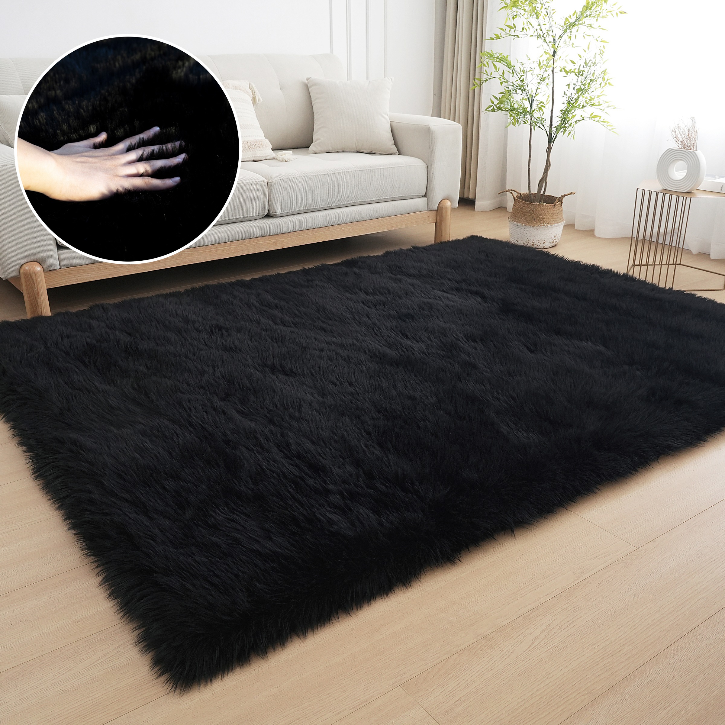 my home Fellteppich "Dena, Hochflor Teppiche, kuschelig weich" rechteckig 6 günstig online kaufen