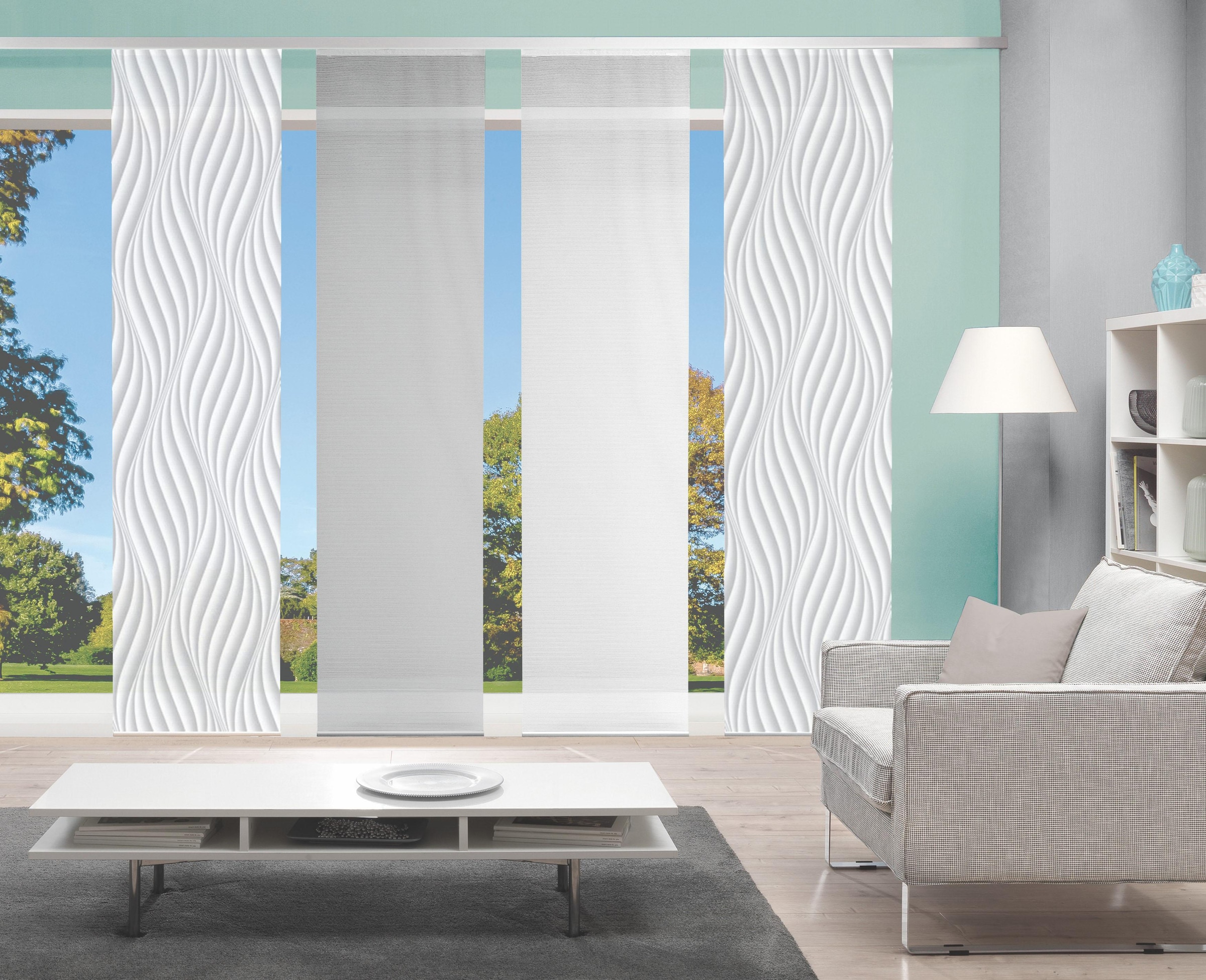 Vision S Schiebegardine »4ER SET WAVE« Paneelwagen 4 Stk. tlg. HxB: 260x60, günstig online kaufen