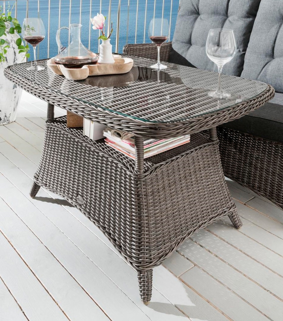 Destiny Garten-Essgruppe »CASA«, kaufen Tisch Sofa 13 Sessel, 2 und 120x70x65 1 online (Set, cm tlg.), Polyrattan, 2er