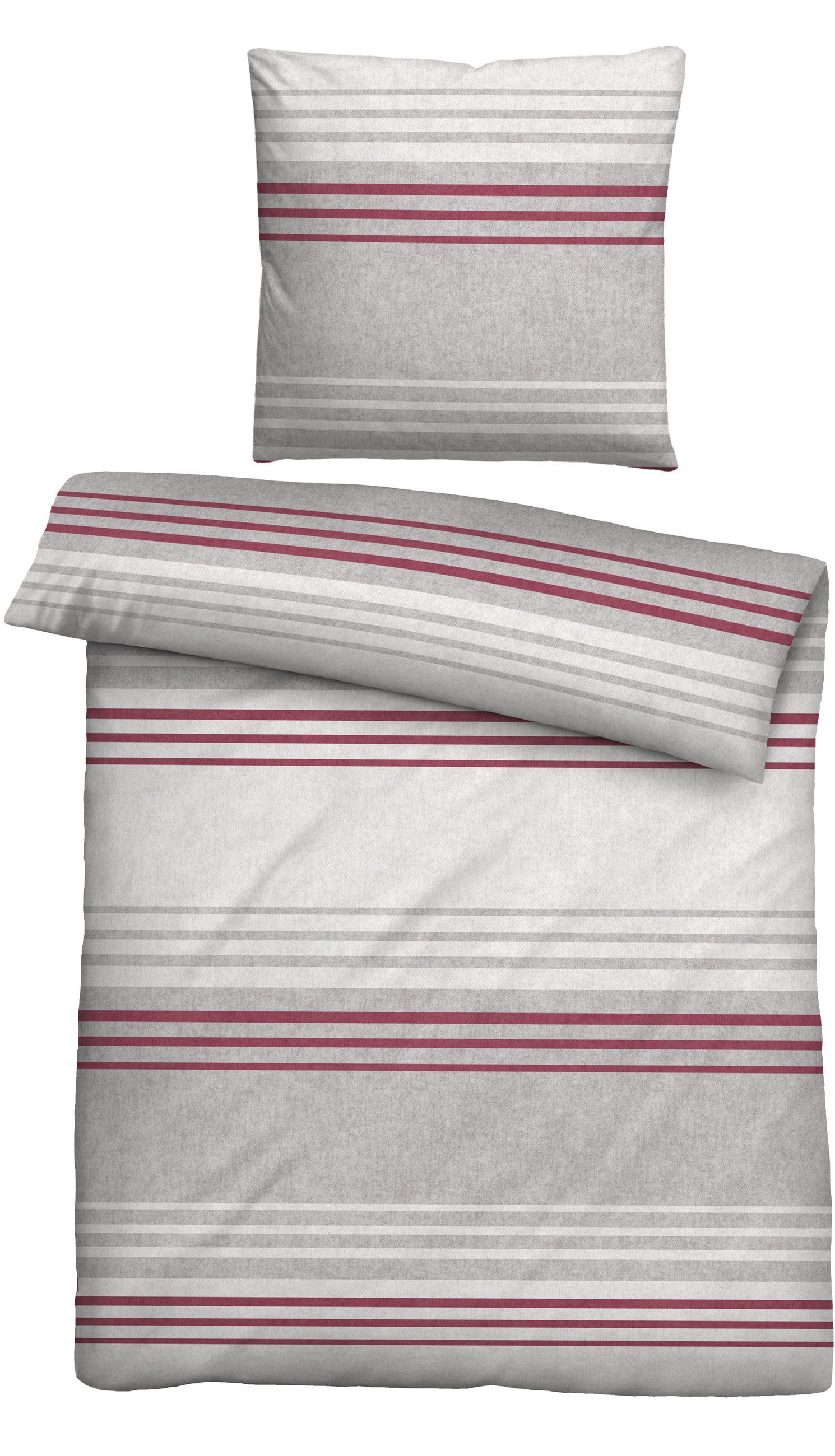 Biberna Bettwäsche »0840516«, kuschelig warm, samtweich, Melange, 100% Baumwolle, made in Germany