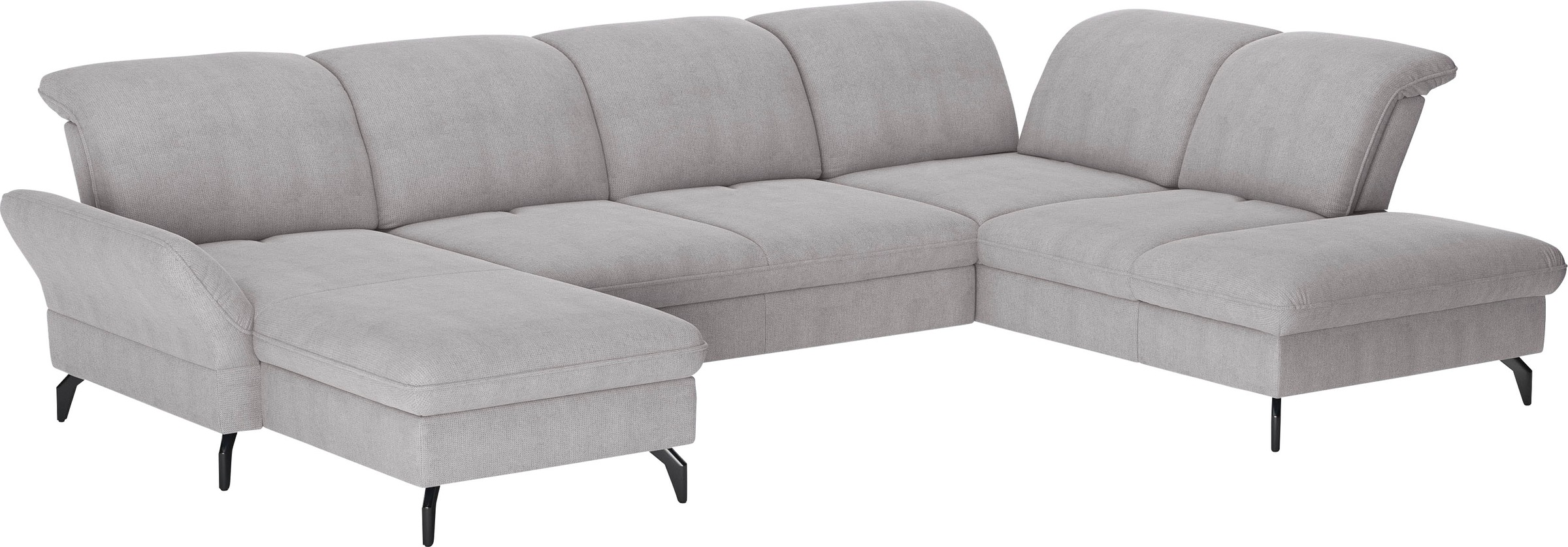 sit&more Wohnlandschaft »Leandro U-Form«, Wahlweise mit Bett-, Kopfteil - und Armlehnfunktion, sowie Bettkasten