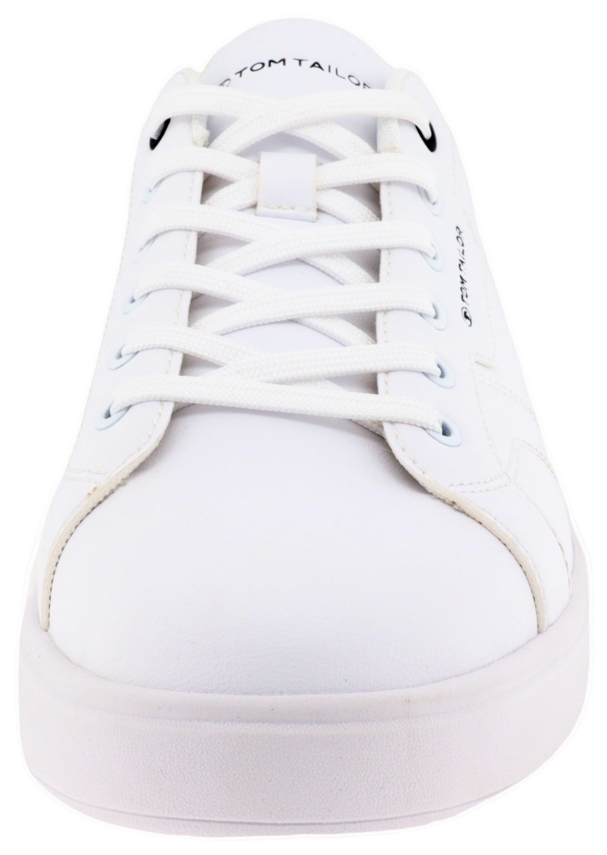 TOM TAILOR Sneaker  , Kontrastbesatz an der Ferse, Freizeitschuh, Halbschuh, Schnürschuh