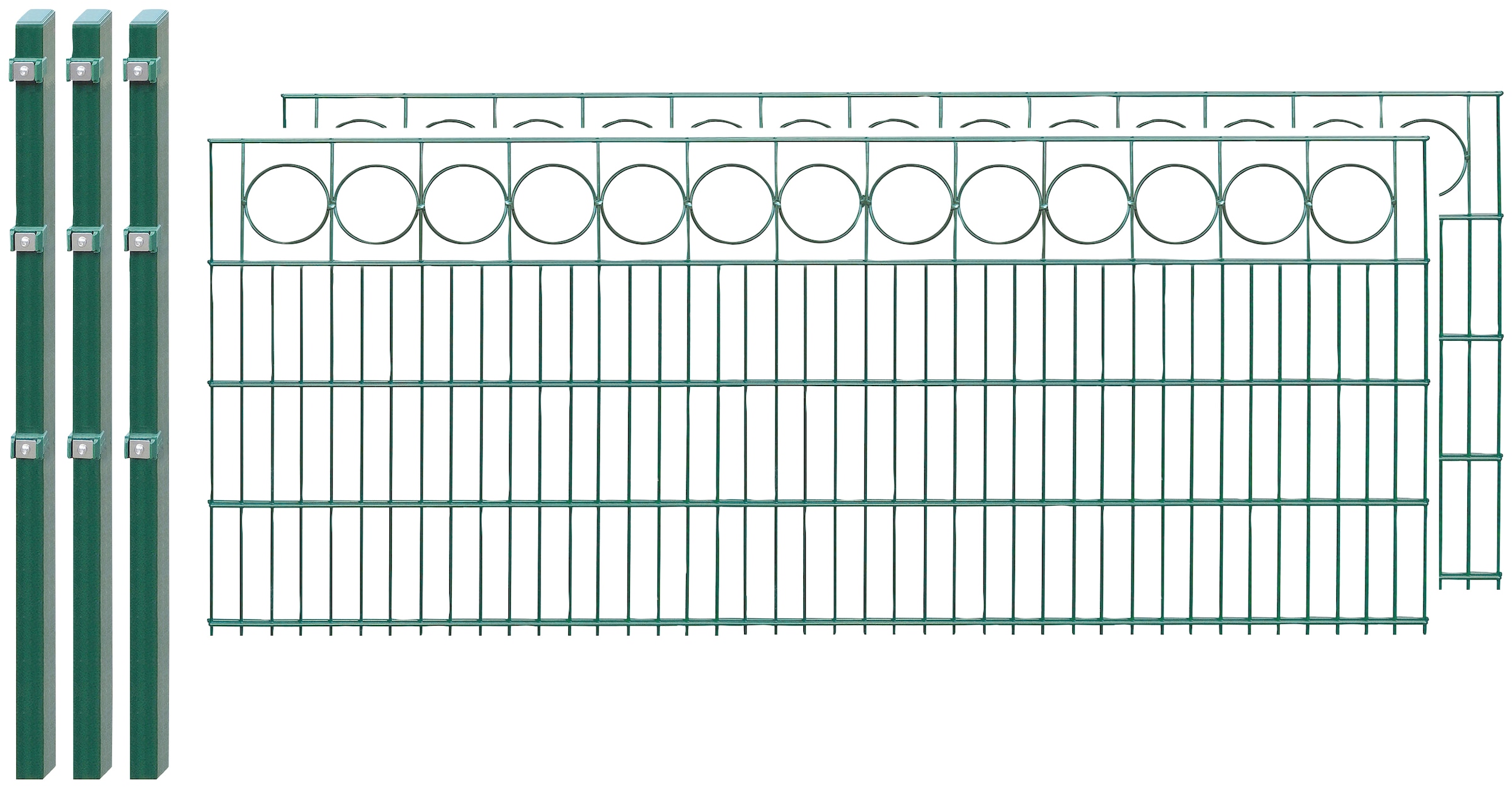 Arvotec Doppelstabmattenzaun »857 - 93«, (Set), 80 cm hoch, 2 Matten für 4 m, 3 Pfosten kaufen