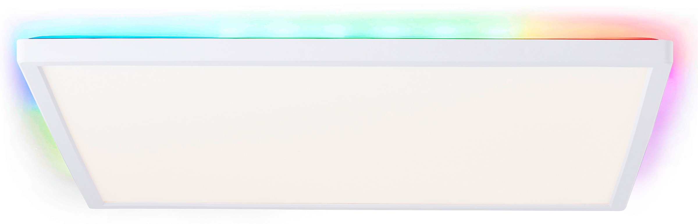 my home LED-Deckenleuchte »Nane«, 42x42cm, Hintergrundbeleuchtung mit  Regenbogen-Effekt, dimmbar, Nachtlichtfunktion, inkl. Fernbedienung auf  Raten bestellen
