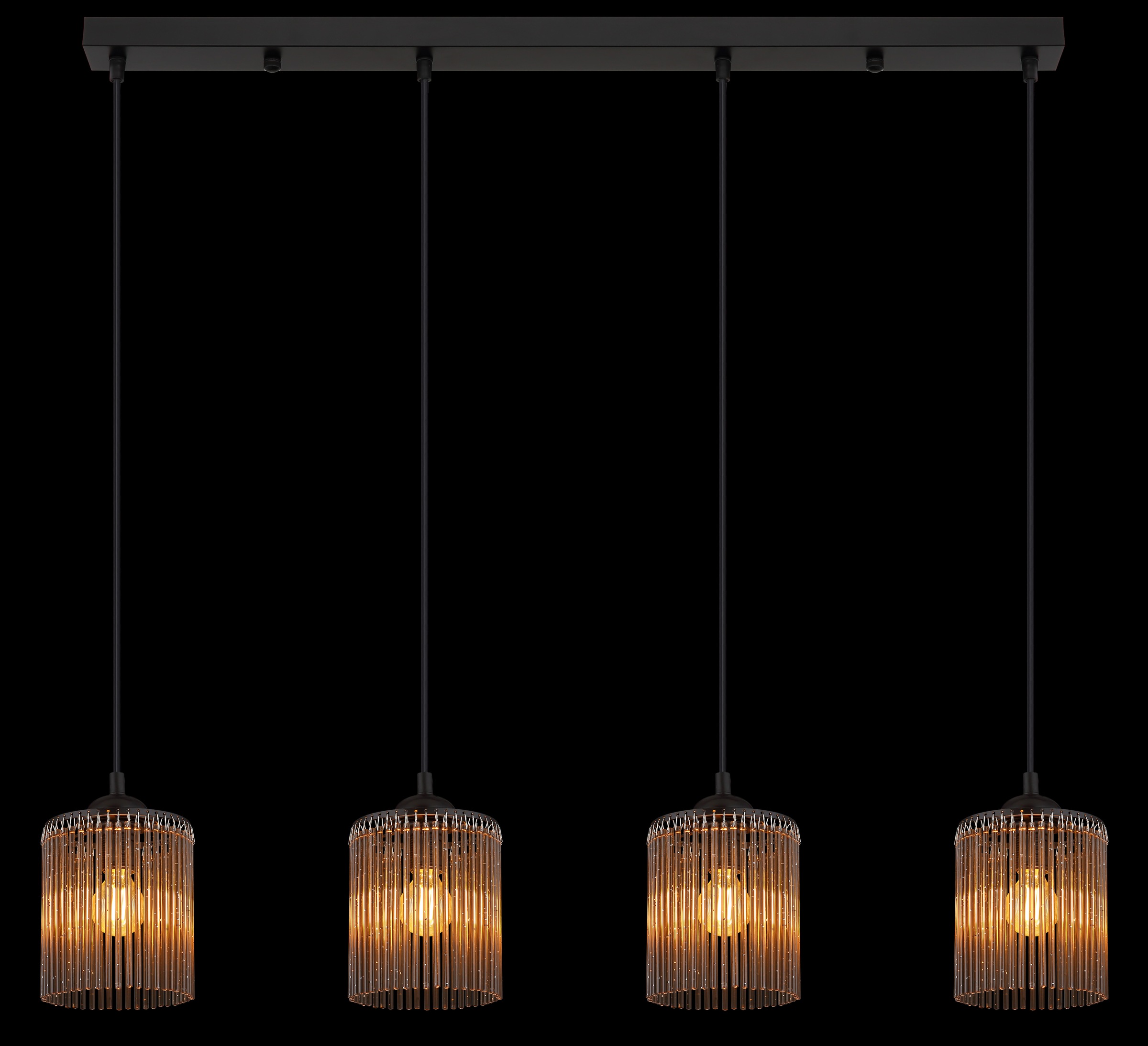 NOWA Pendelleuchte »LEEDS«, 4 flammig, Leuchtmittel E14 | ohne Leuchtmittel, Hängeleuchte, Hängelampe, Acryl, Dekor